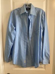 J.Ver Men's Dress Shirts Solid Long Sleeve Stretch Wrinkle-Free Formal Shirt Business Casual Button Down Shirts, Blue size XL