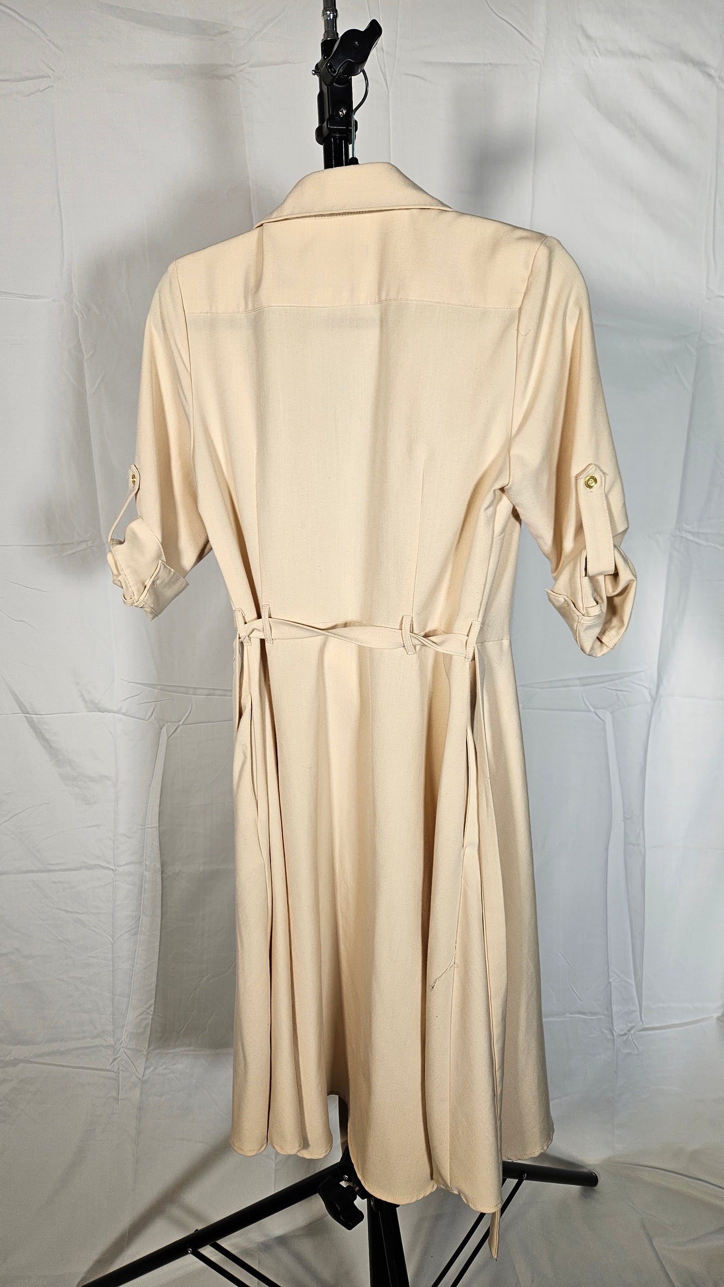 Sharagano womens Sharagano Button Front Pleated Shirt Dress Casual Dress