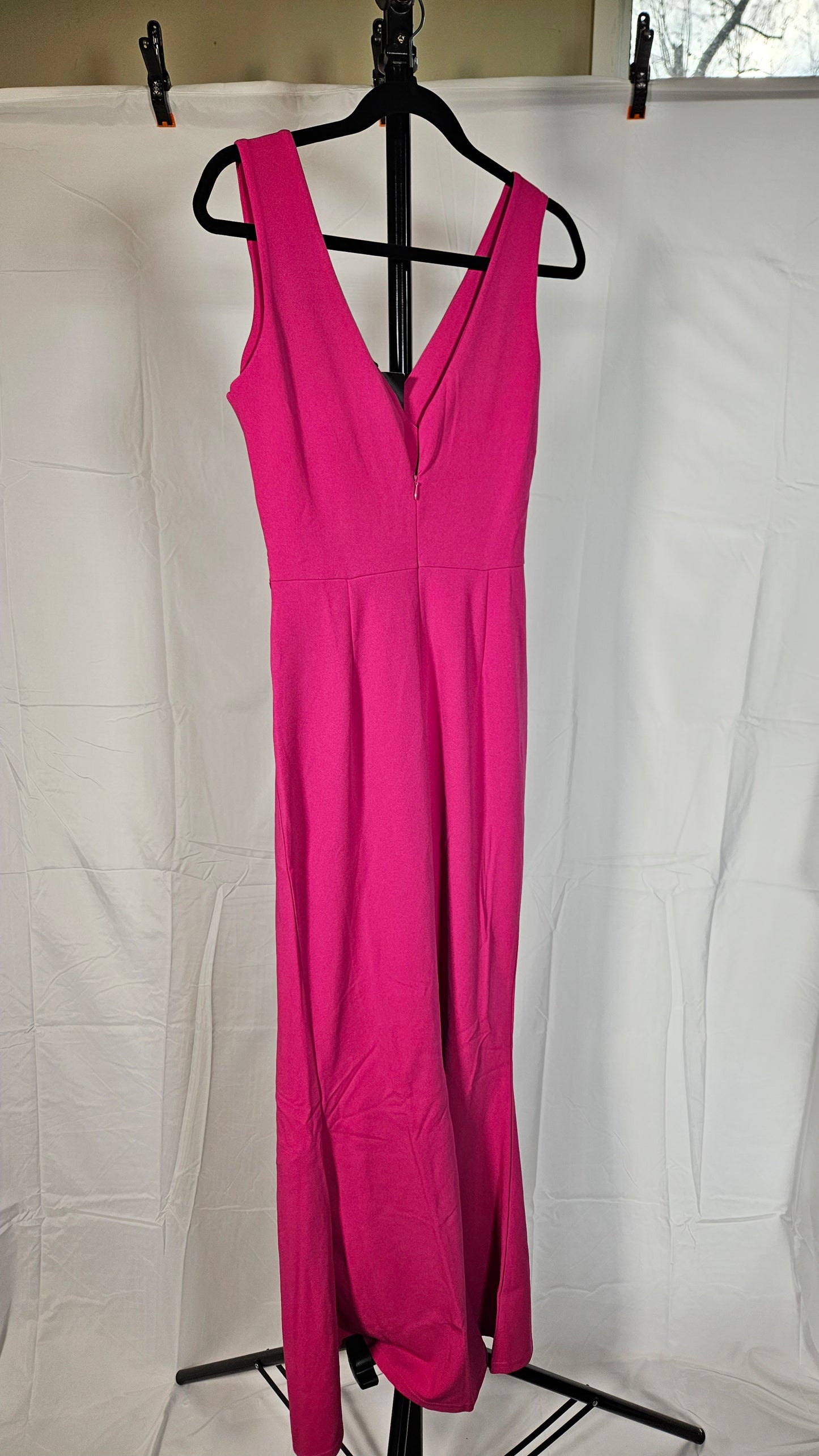 WOOSEA Women Sleeveless V Neck Split Evening Cocktail Long Dress