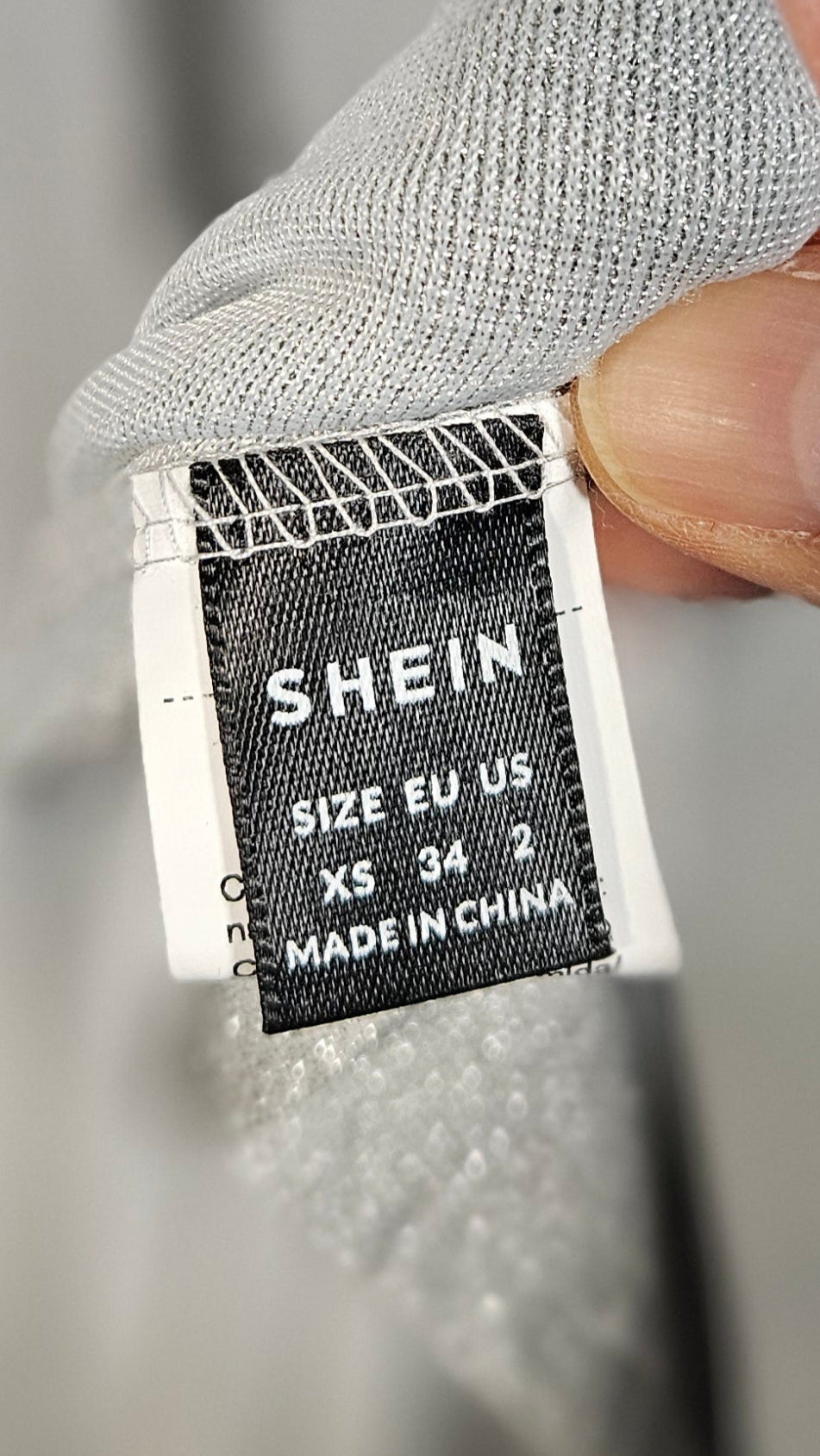 SHEIN Long shiny silver sleeveless dress Size 2