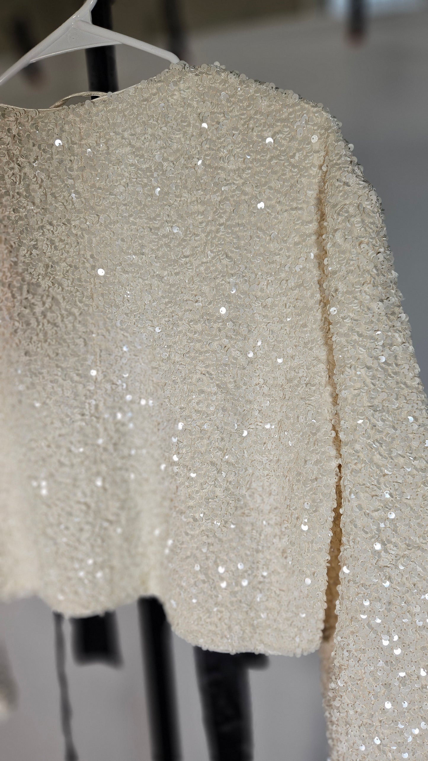 Women White Fragrant Jacket Retro Bow Ribbon Coat Flip Collar French Light Versatile Classic Top size L