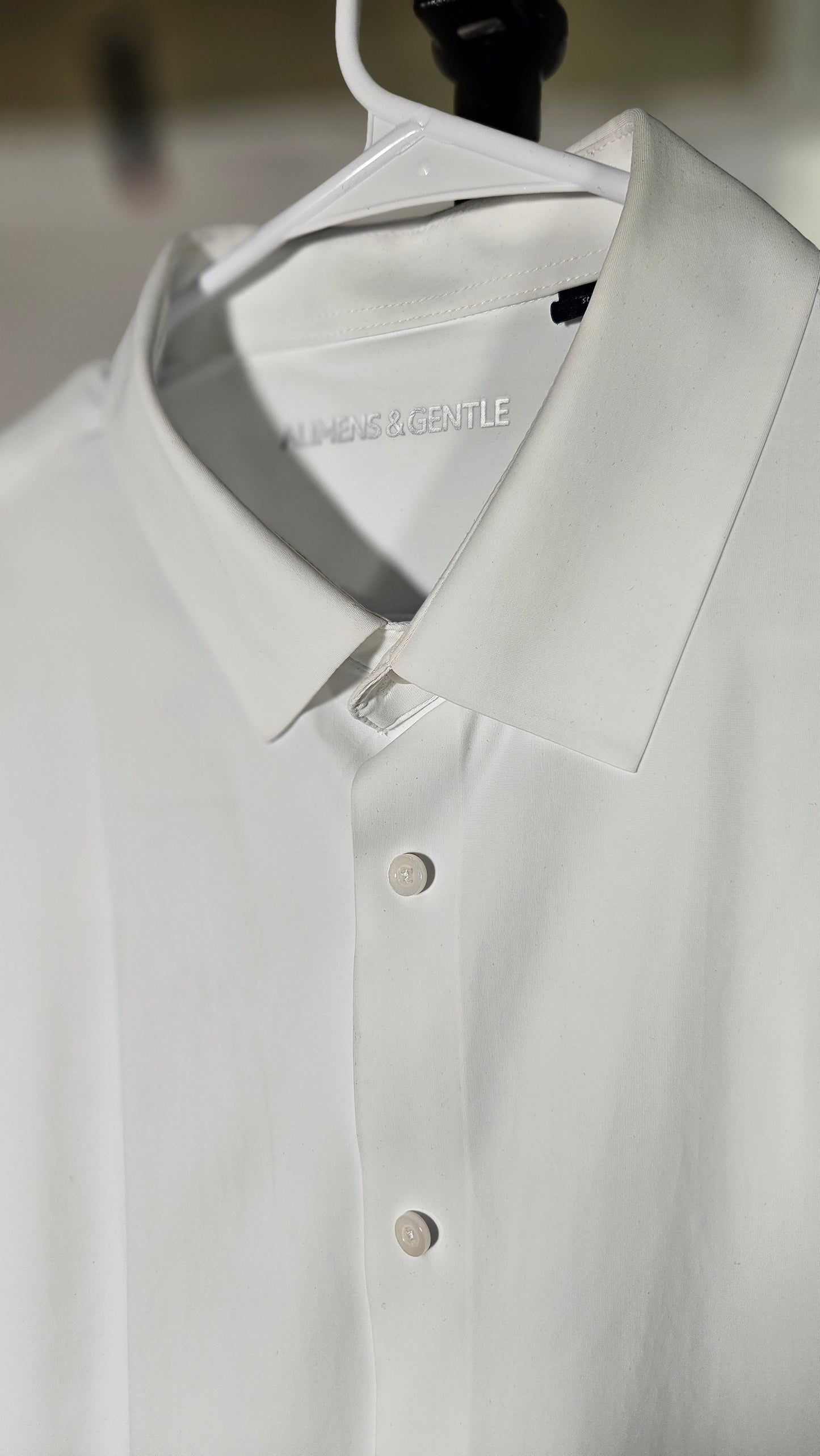 Alimens & Gentle Men's Dress Shirts Long Sleeve Wrinkle-Resistant Solid Stretch Button Down Shirt size XL