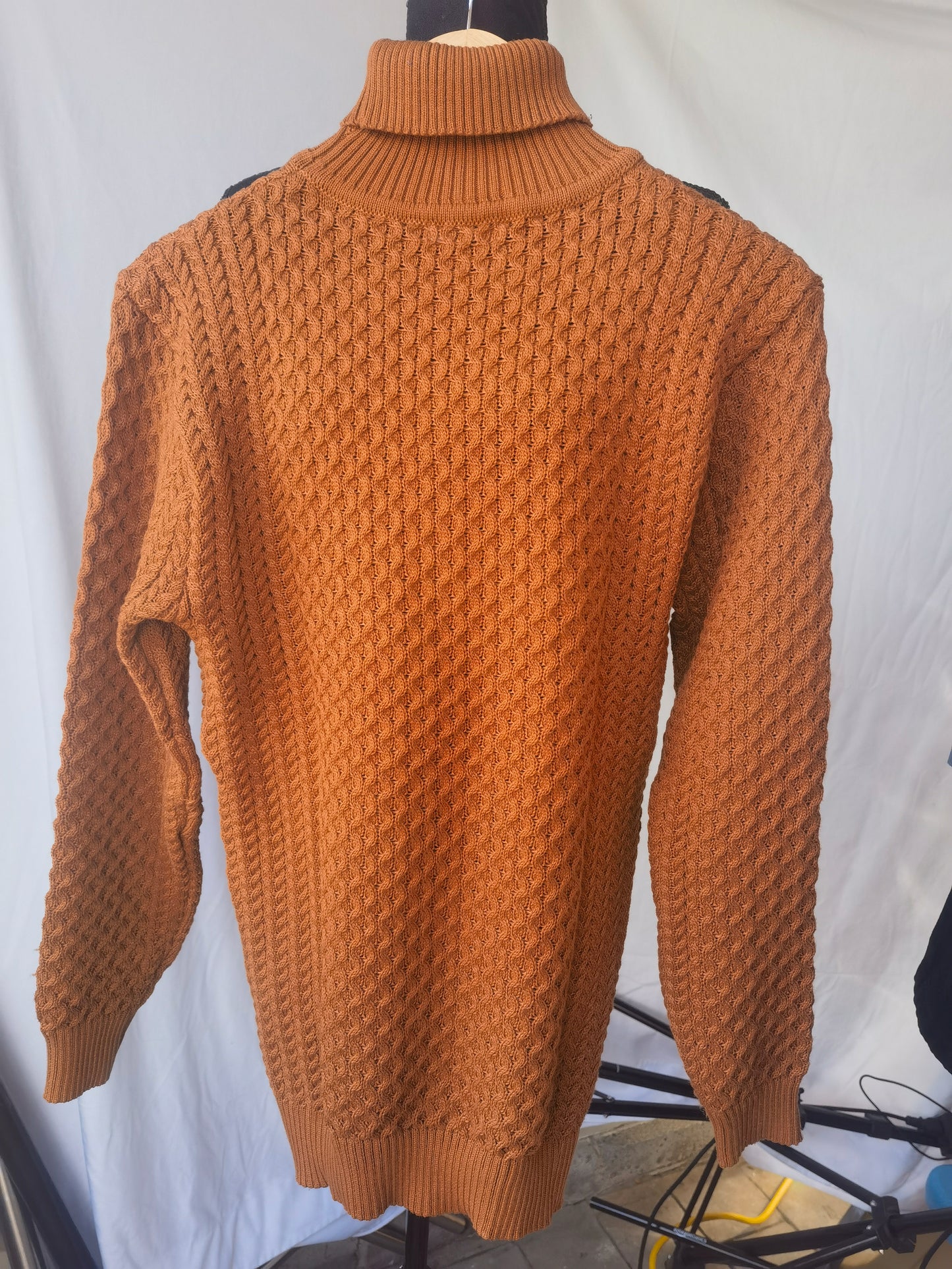 Autumn Winter Men's Turtleneck Sweater Casual Knitted Sweaterr size M