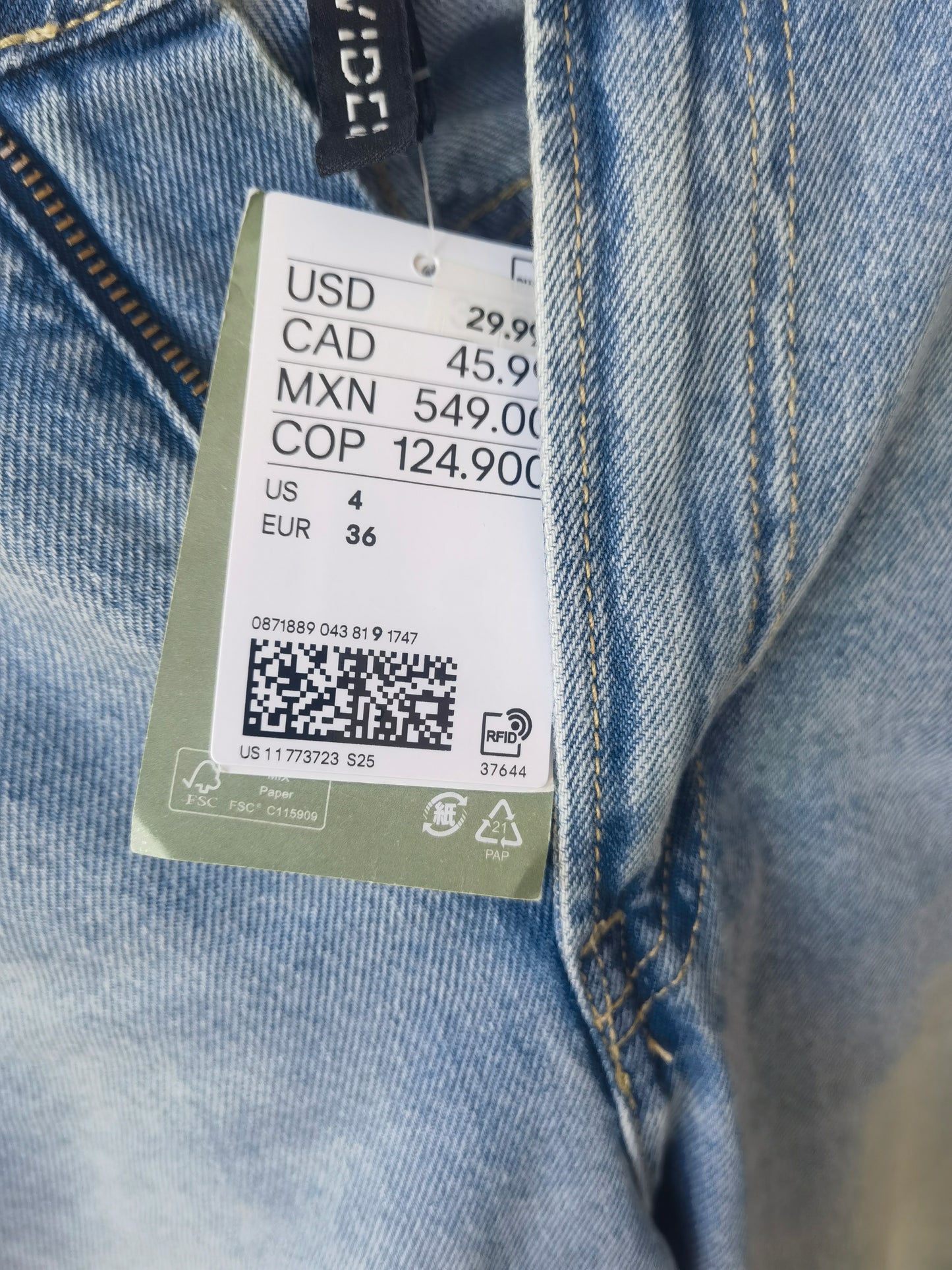 Loose Jeans Retro High Waist Wide Leg Jeans Women's Blue Street Fashion Straight Pants (Color : Light Blue, Size : Small) Size 4