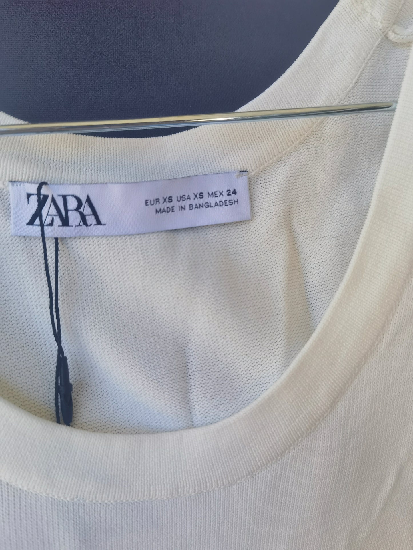 SLEEVELESS RIBBED COTTON T-SHIRT size XS