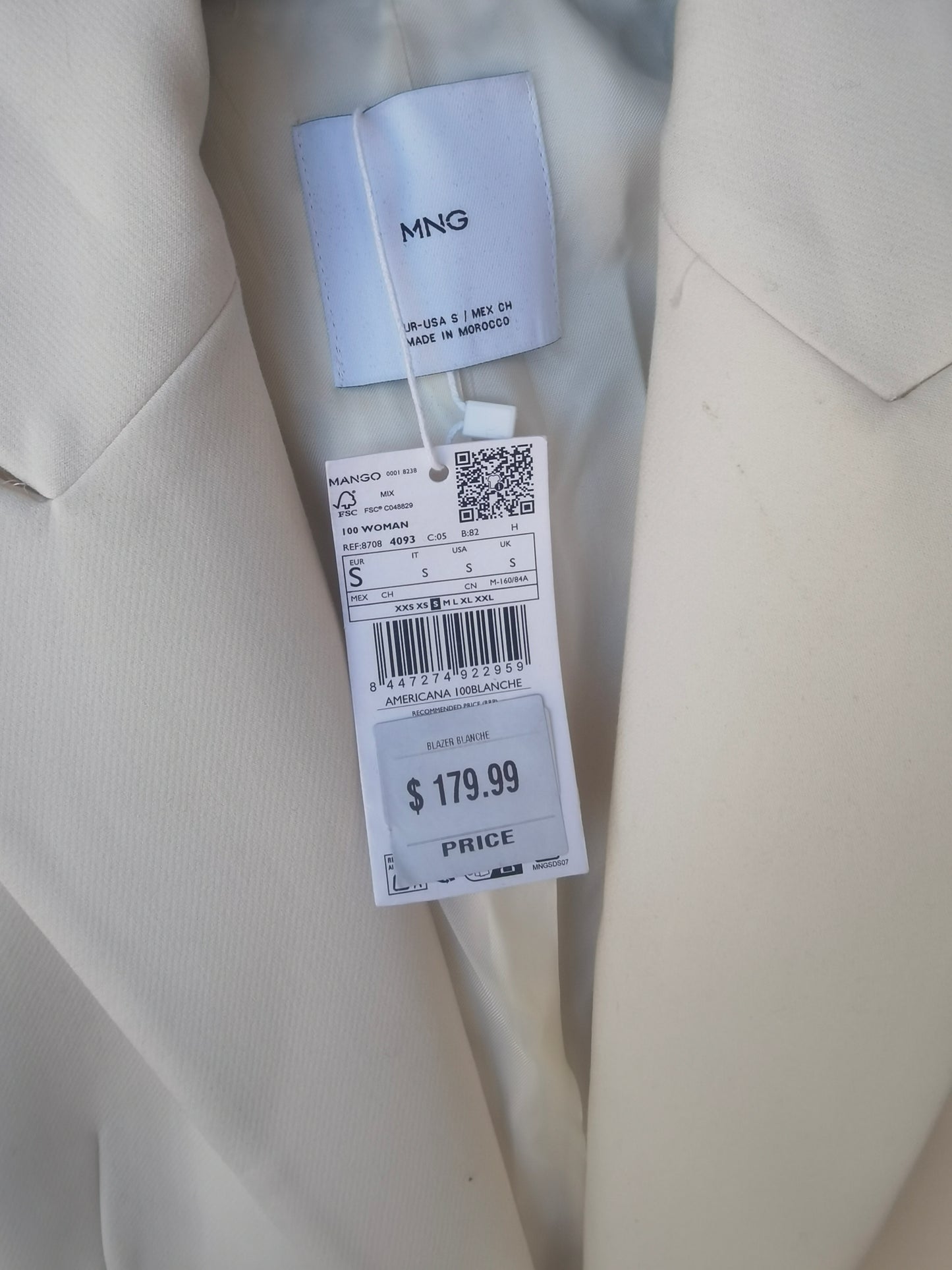 Straight-fit suit jacket Size S