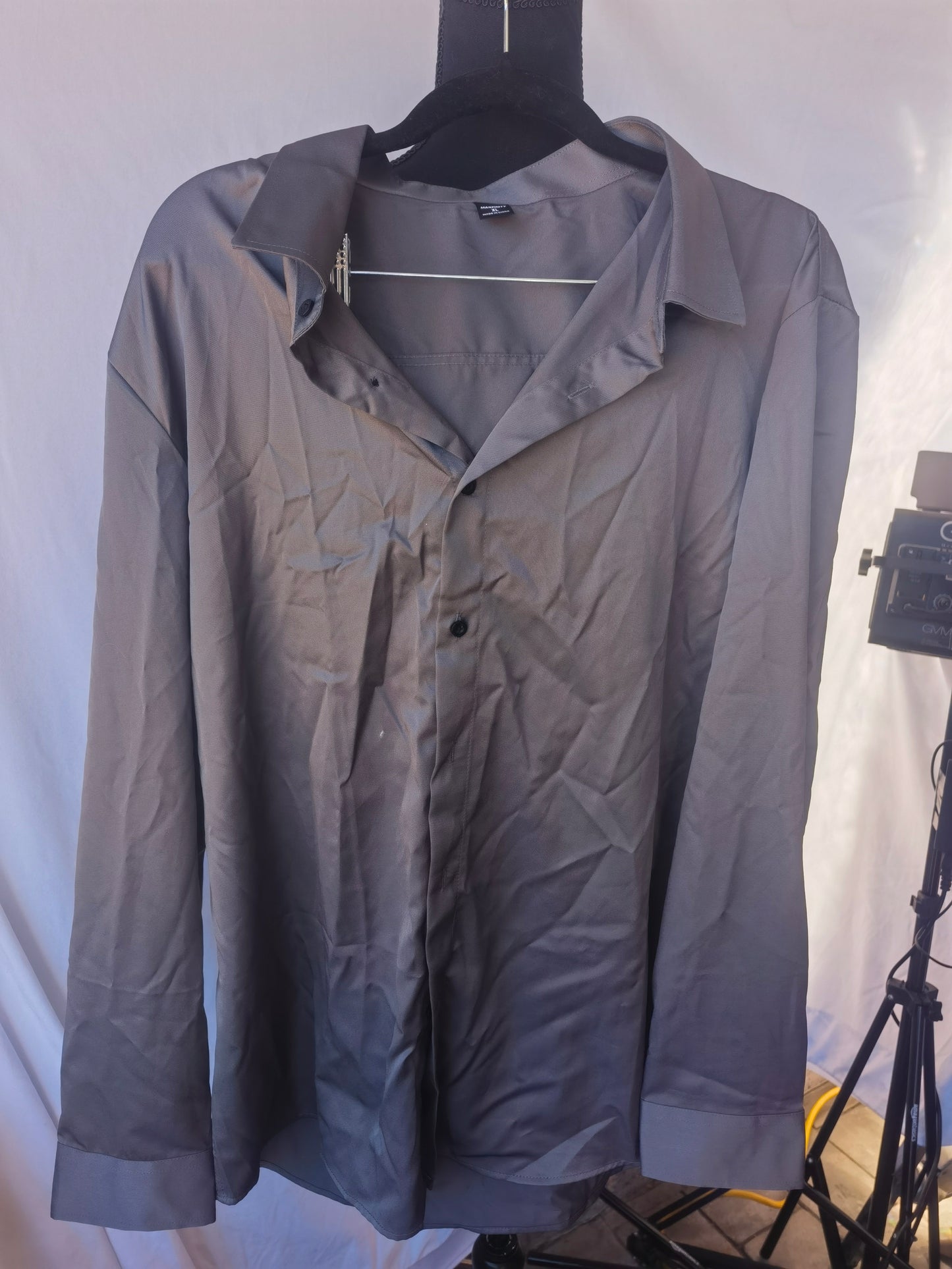 Long Sleeve Shirts for Men Solid Color Casual Button Up Shirt Men size XL