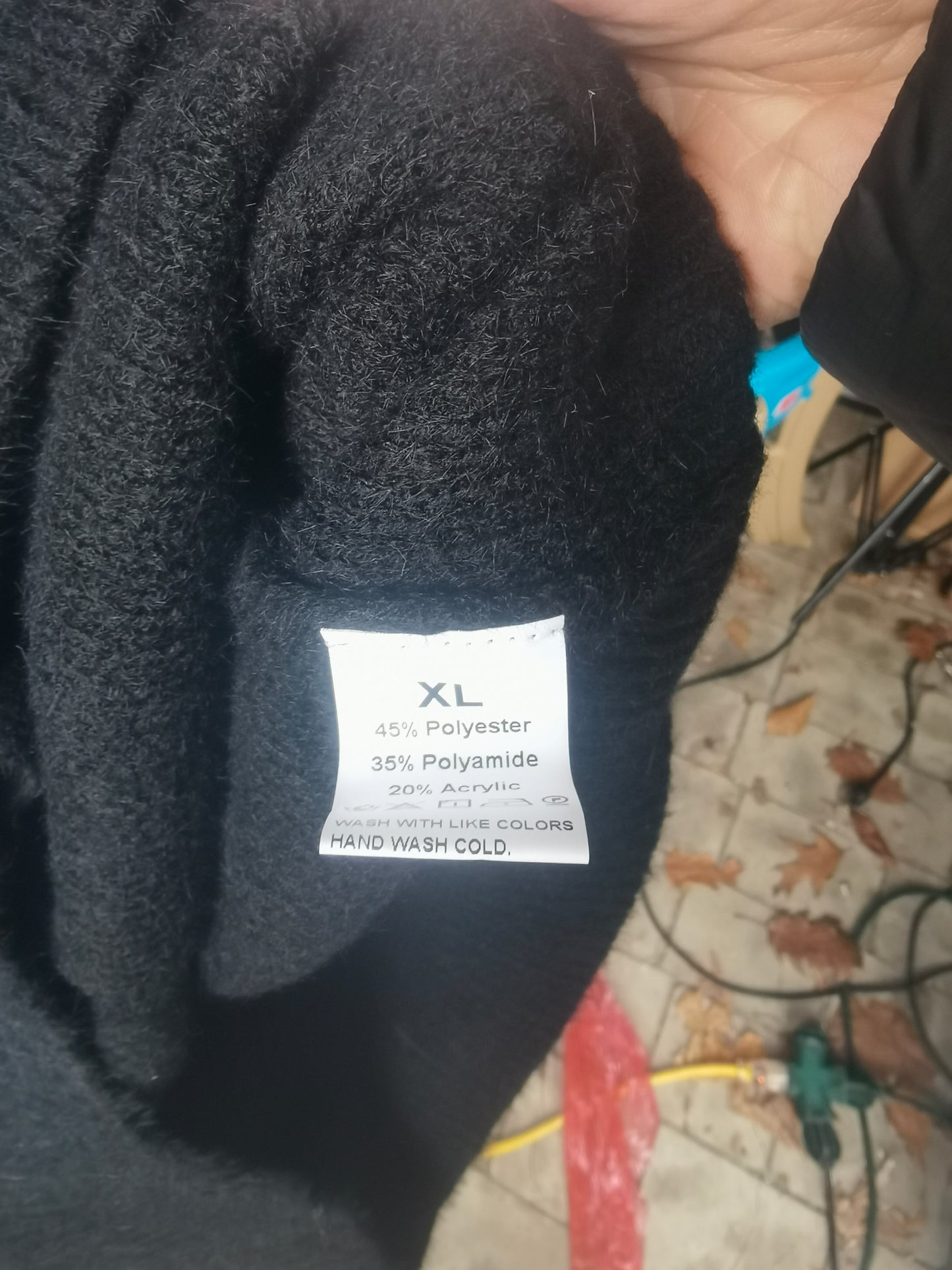 SHEIN Unity Contrast Color Open Cardigan 2 In 1 Crew Neck Loose Casual Basic Knit Sweater,Long Sleeve Tops Size XL