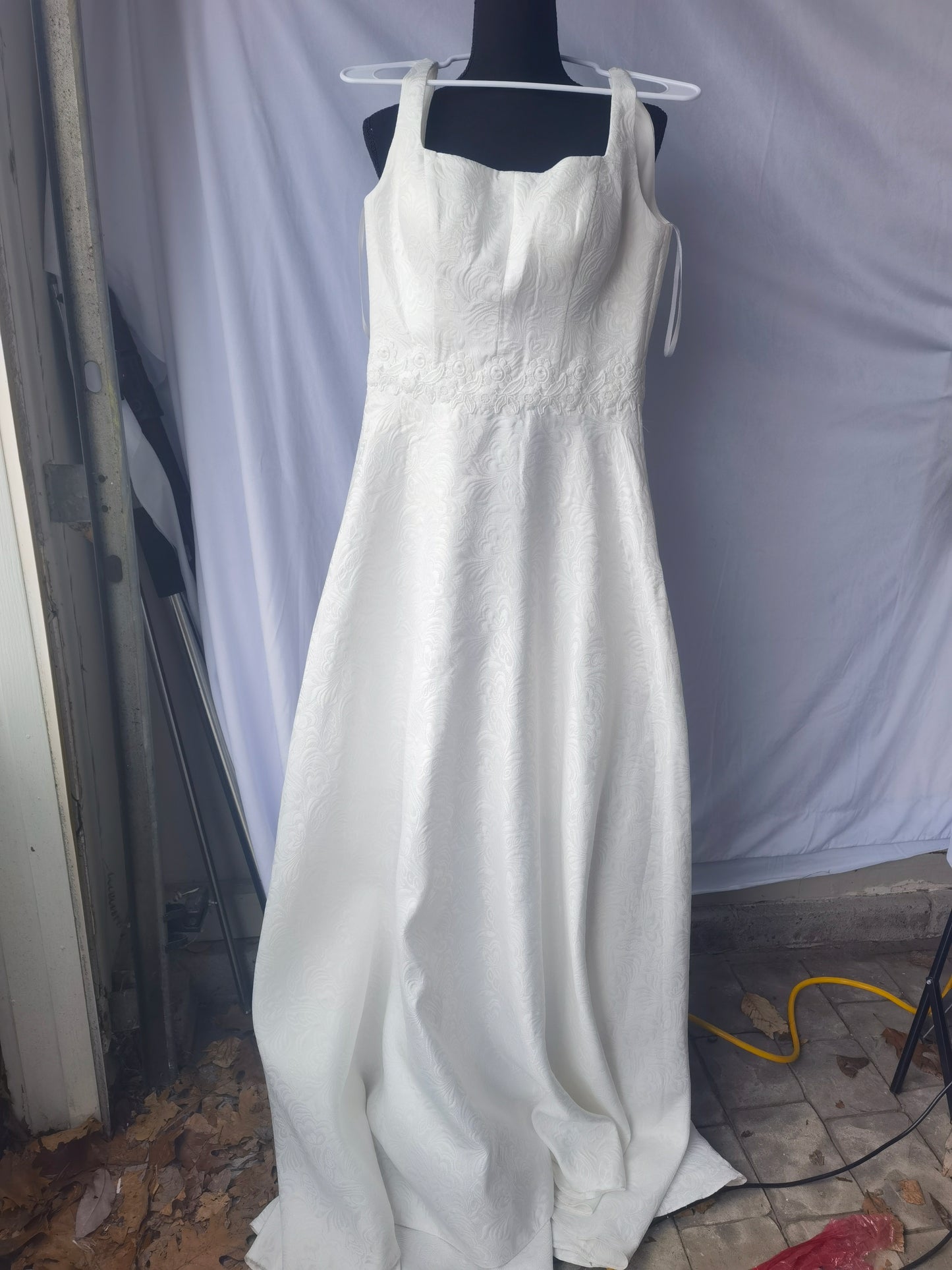 Wedding Dress for Bride 2024 Boho Beach Spaghetti Straps A Line V Neck Satin Bidal Gowns with Train Size No