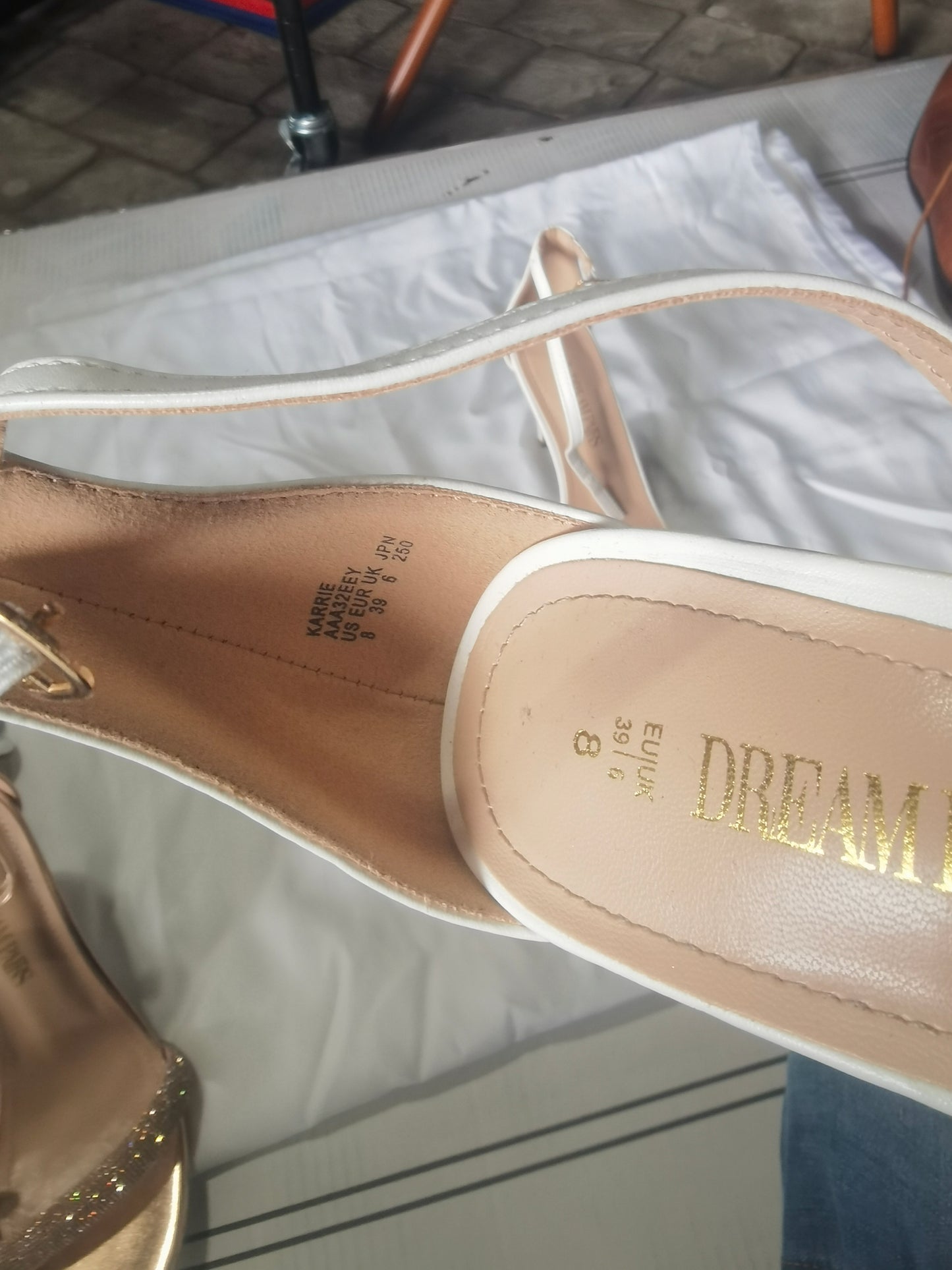 Open Toe Ankle Strap Stiletto Sandals size 8