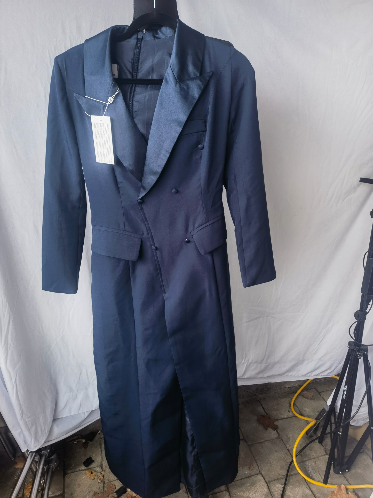 Men's Formalities Tuxedo Costume Morning Suit Vintage Hollywood Formal Tailcoat Slim Fit Peak Lapel Suit Tux Pants Tail Coat Size No