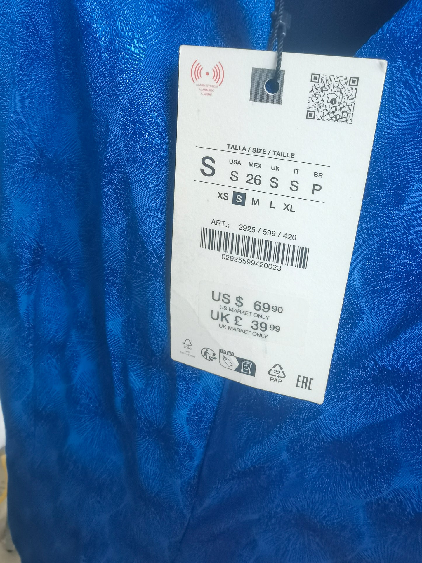 Women's blue JACQUARD MIDI DRESS Size S