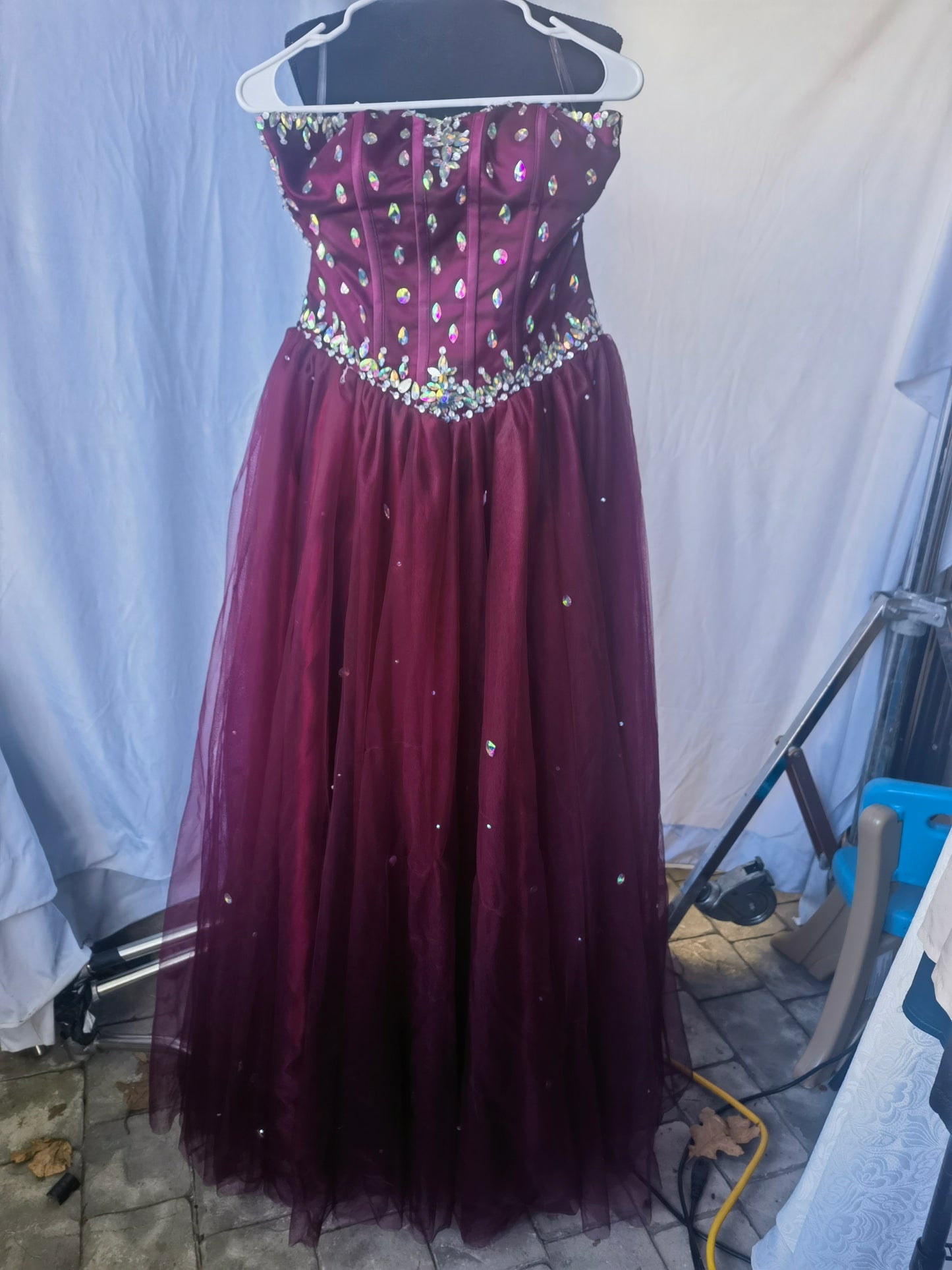 Women's dazzling tube top fishtail evening Pageant Dress Sheer Neck Prom Dress Applique Toddler Pageant Ball Gowns dress red didn't find size on picture