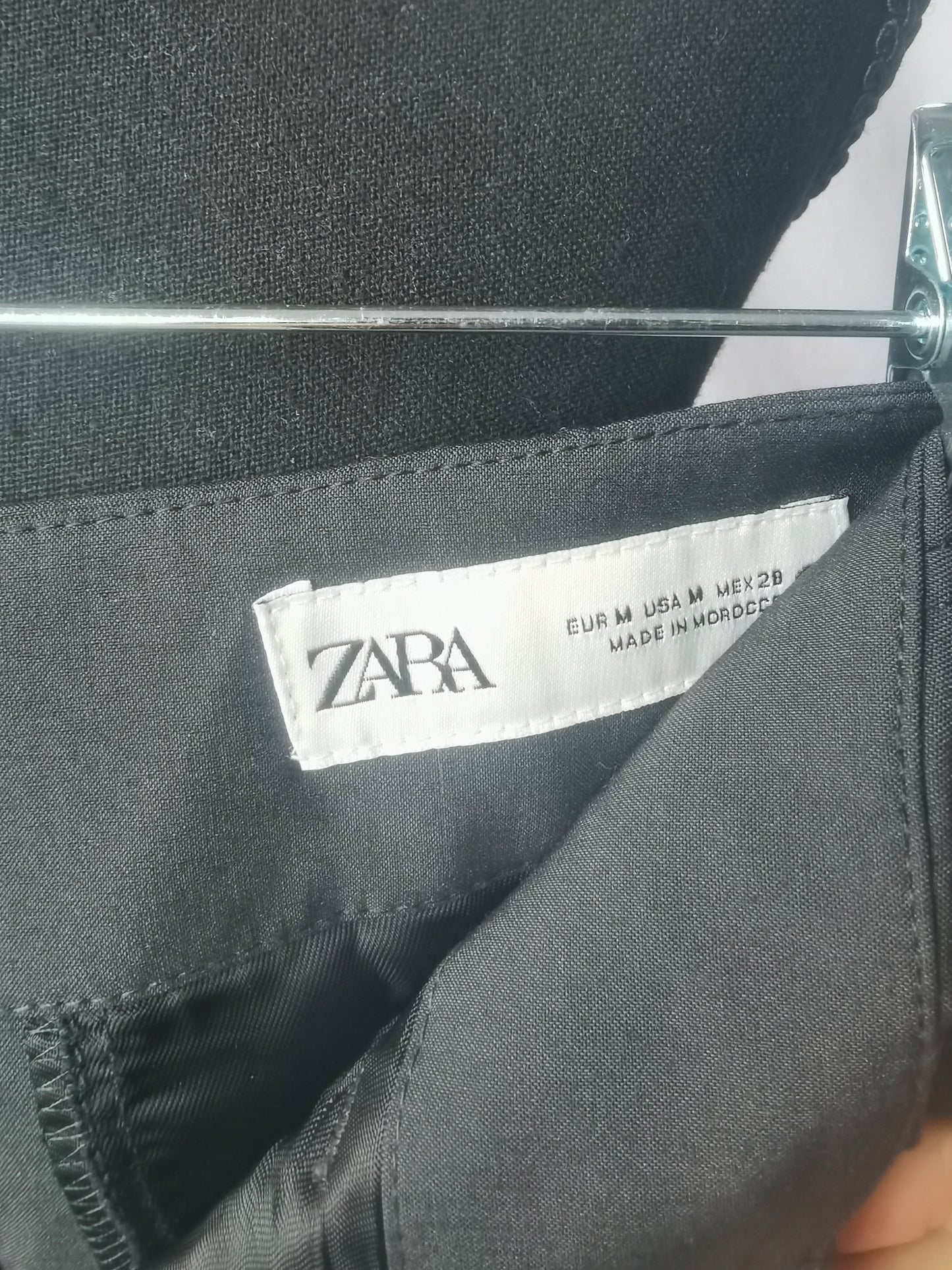 ZARA men's dark grey LYOCELL BLEND TROUSERS Size M