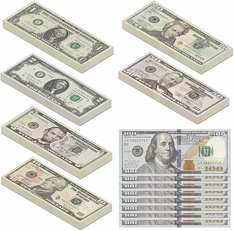 NovaPlay 700-Piece Prop Money Set - Realistic Fake Dollar Bills for Movie Props, Magic Tricks, Board Games, Birthday Parties & Educational Play | Premium Play Money for Kids, Filmmakers & Magicians