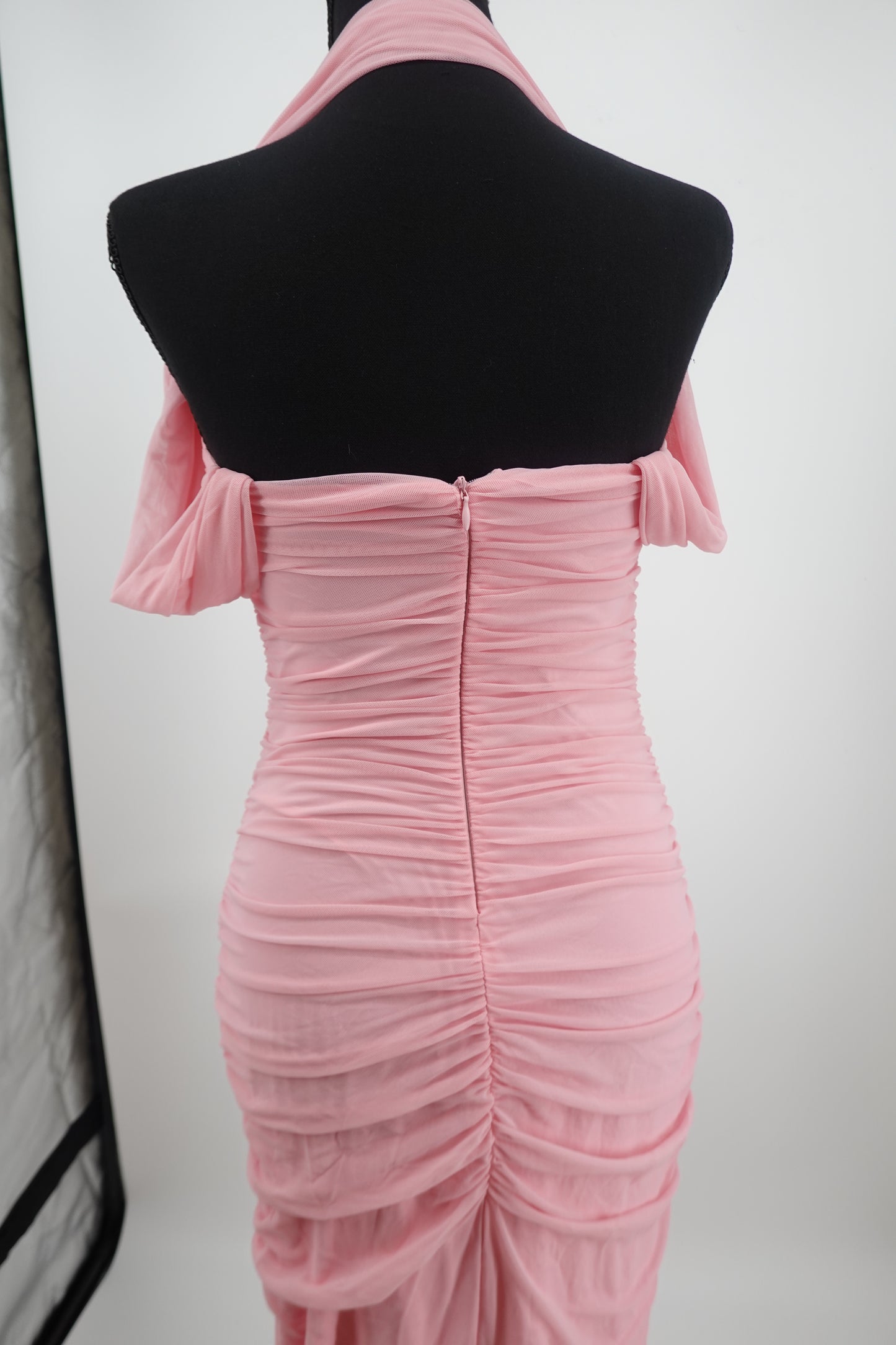 Women's Pink Fitted Formal Gown – Size M