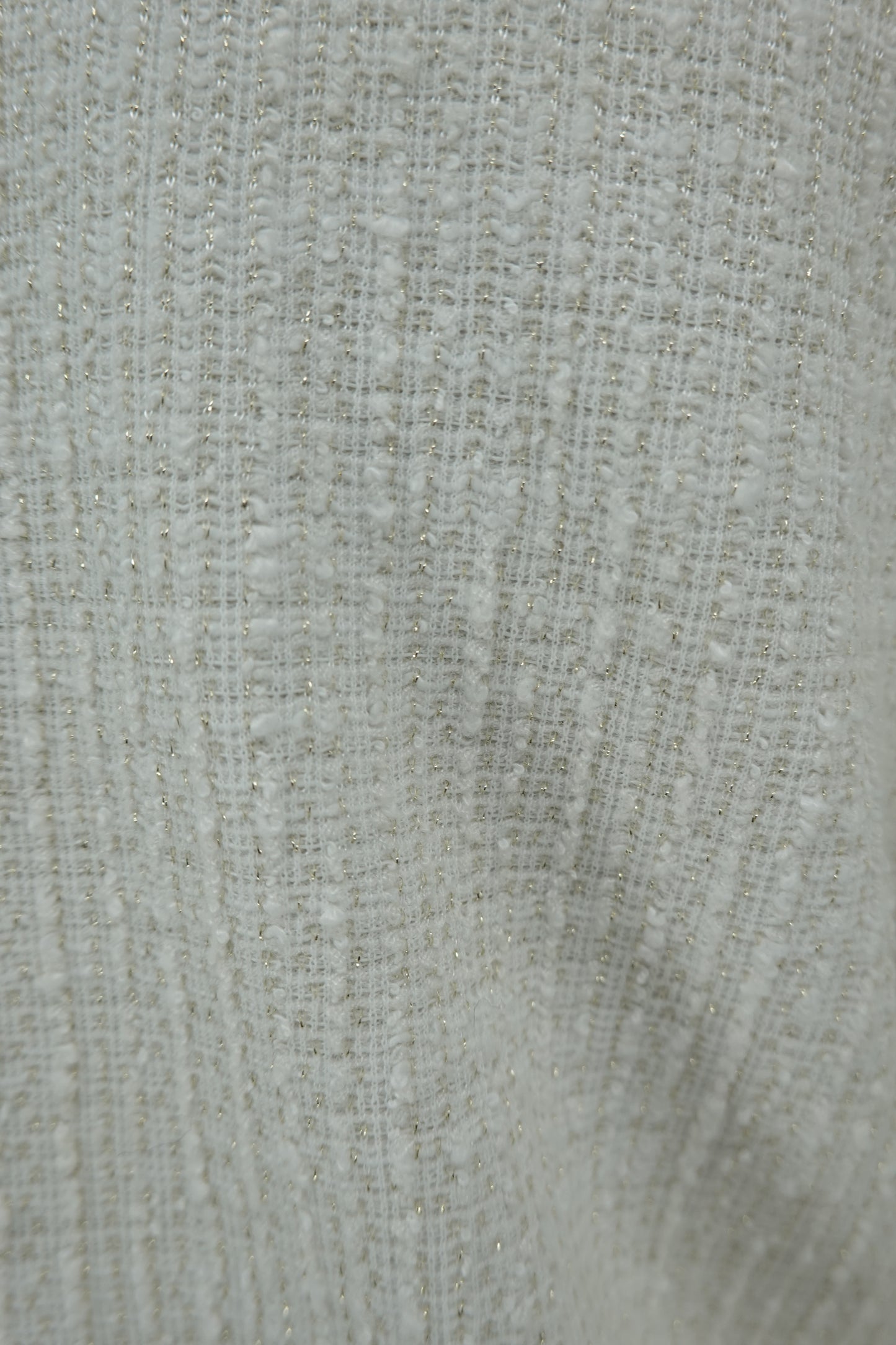 Women's White Cotton-Linen Chanel-Style Blouse – Size S