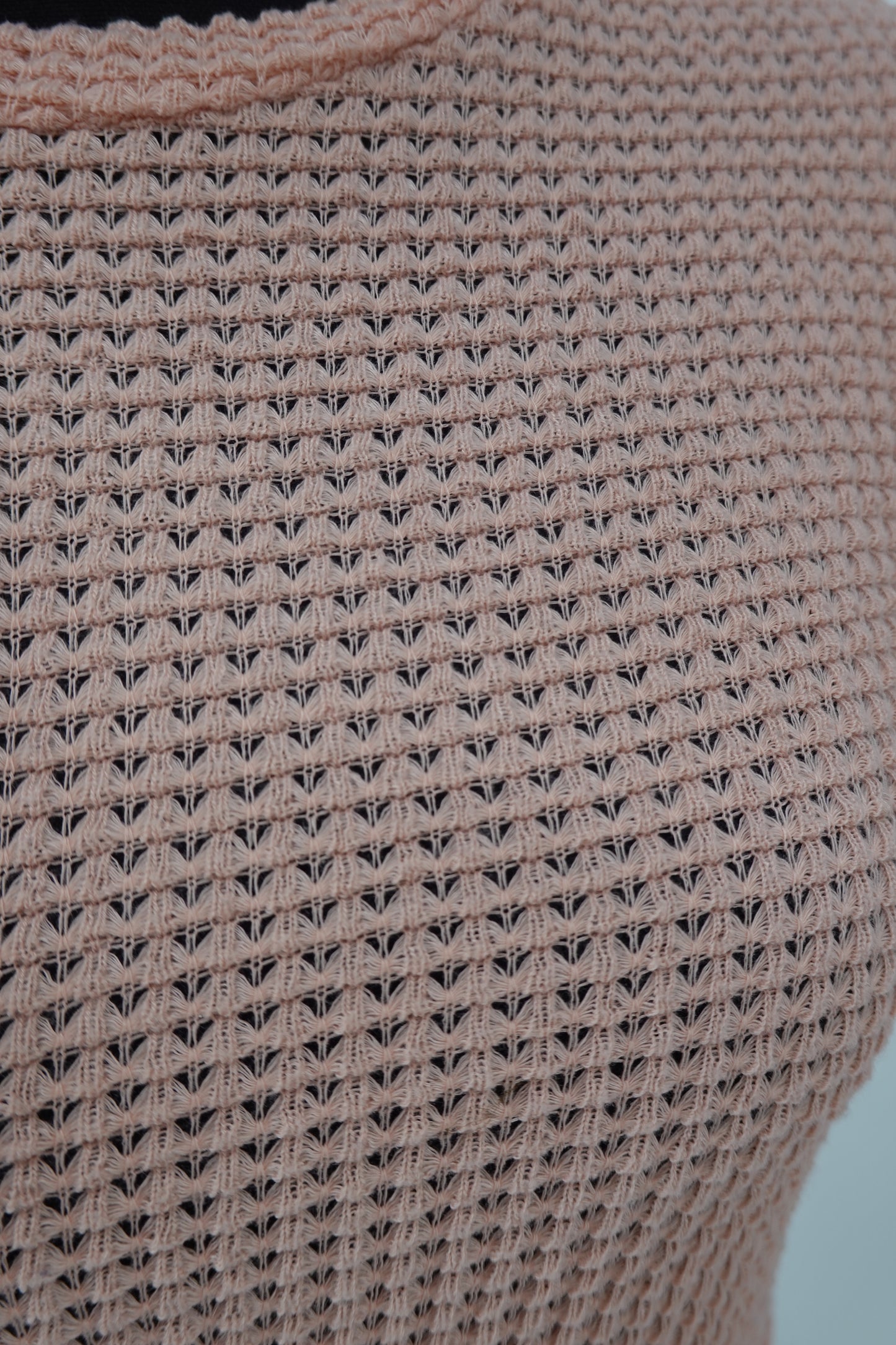 Women's Pink Cut-Out Knit Blouse – Size S