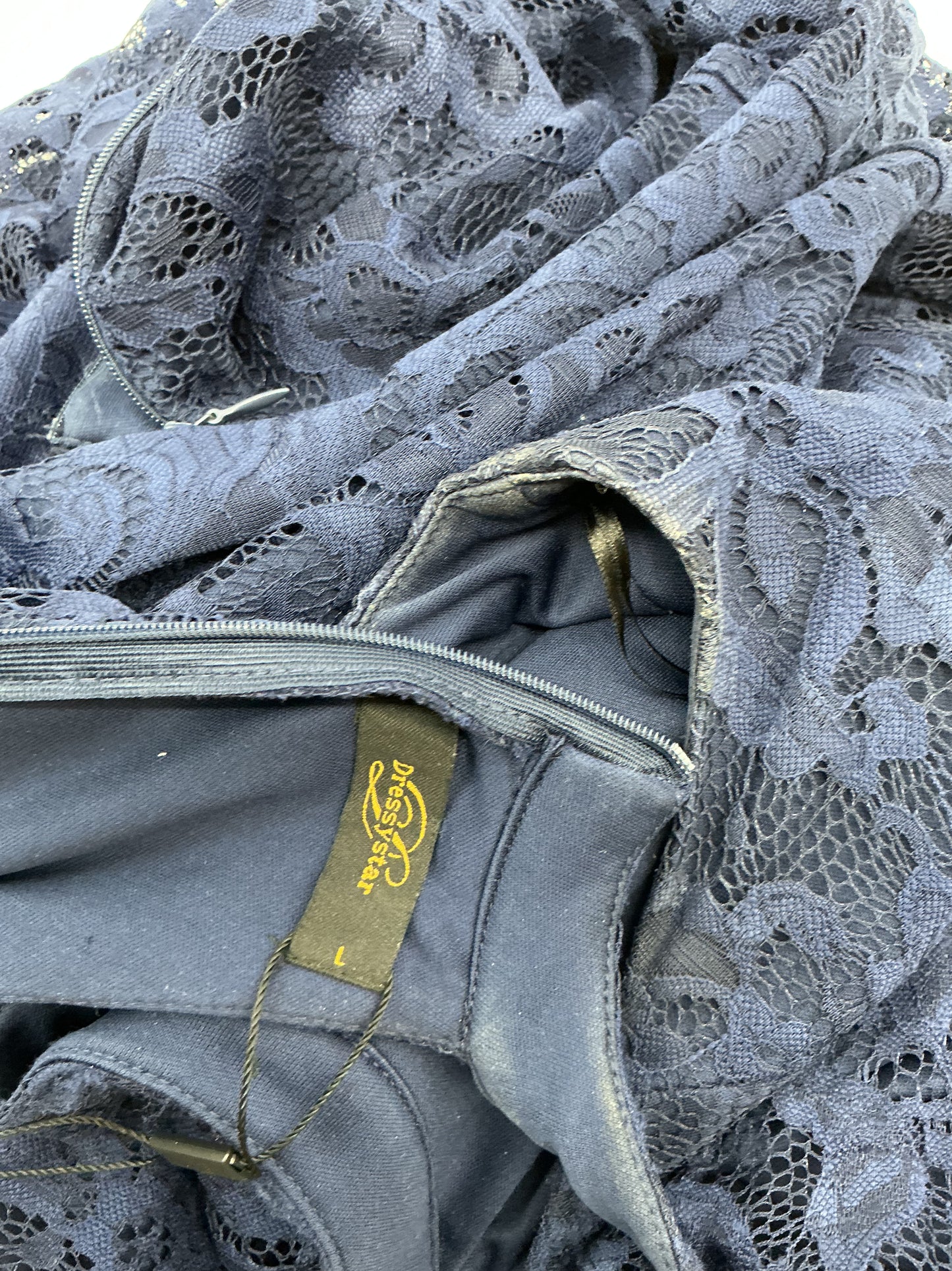 Blue Lace Dress Size L