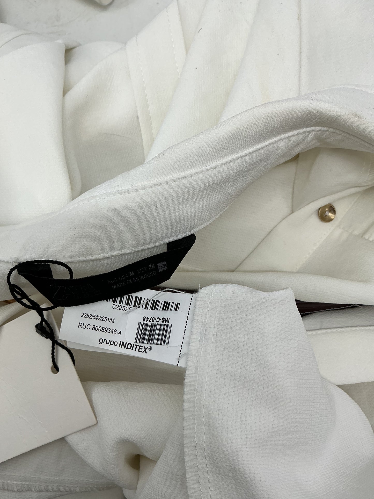 ZARA White Long Dress Coat Size M