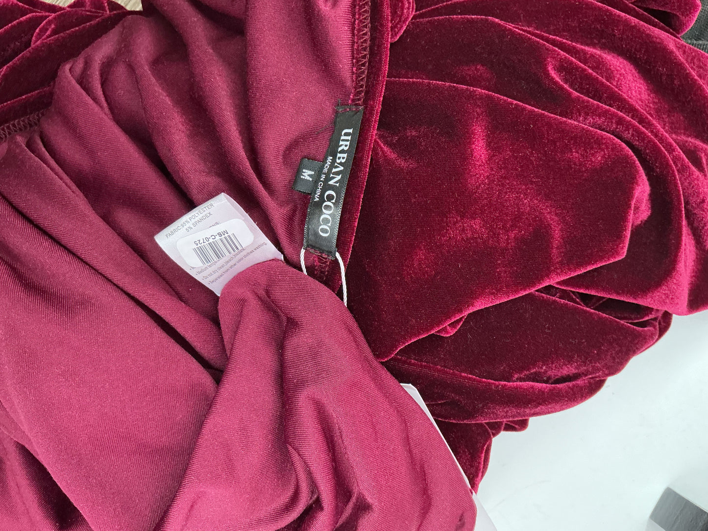 Maroon Velvet Dress size M