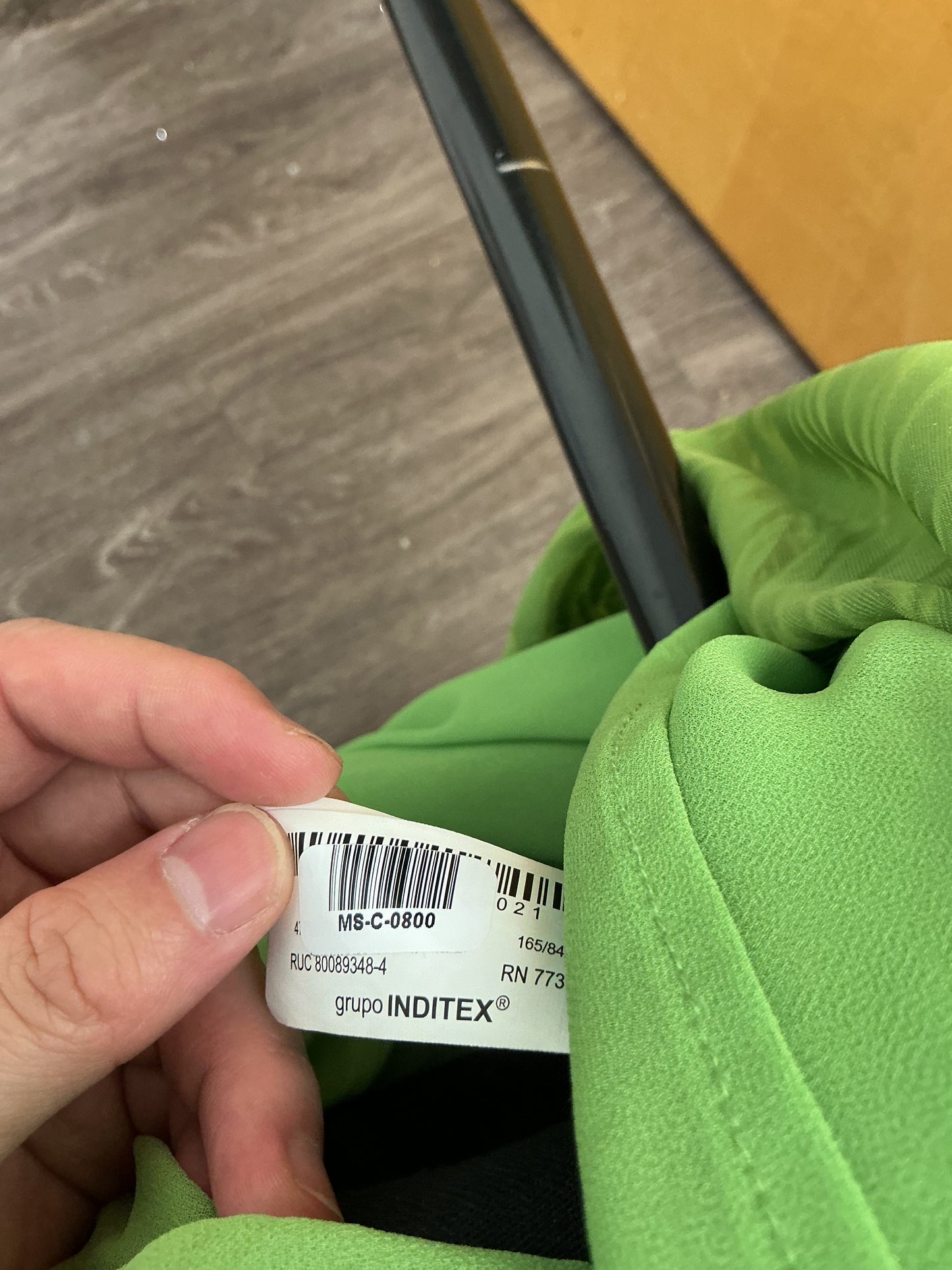 ZARA Green Textured Long Dress Size S