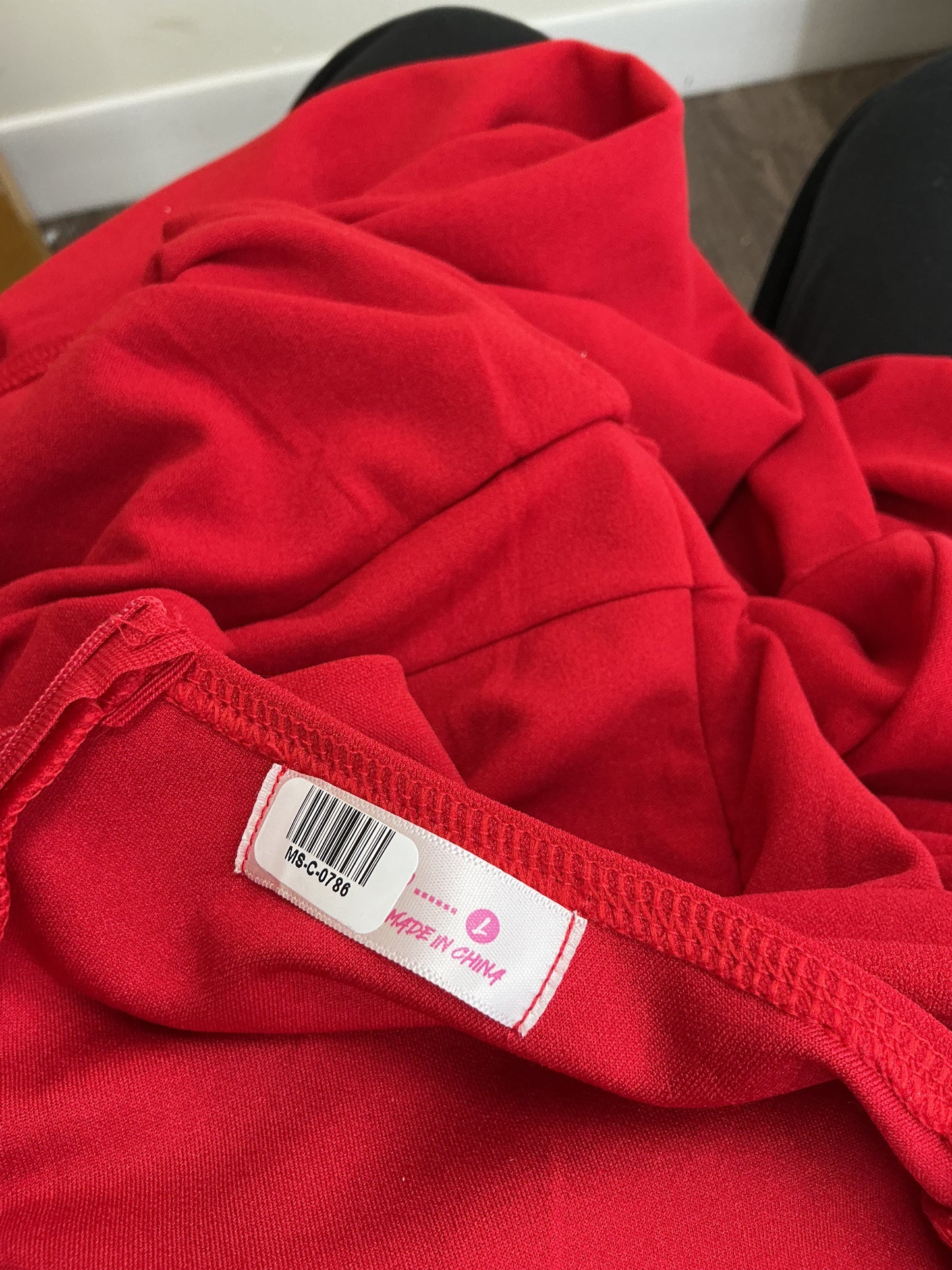 Red Dress With Peplum Top Size L