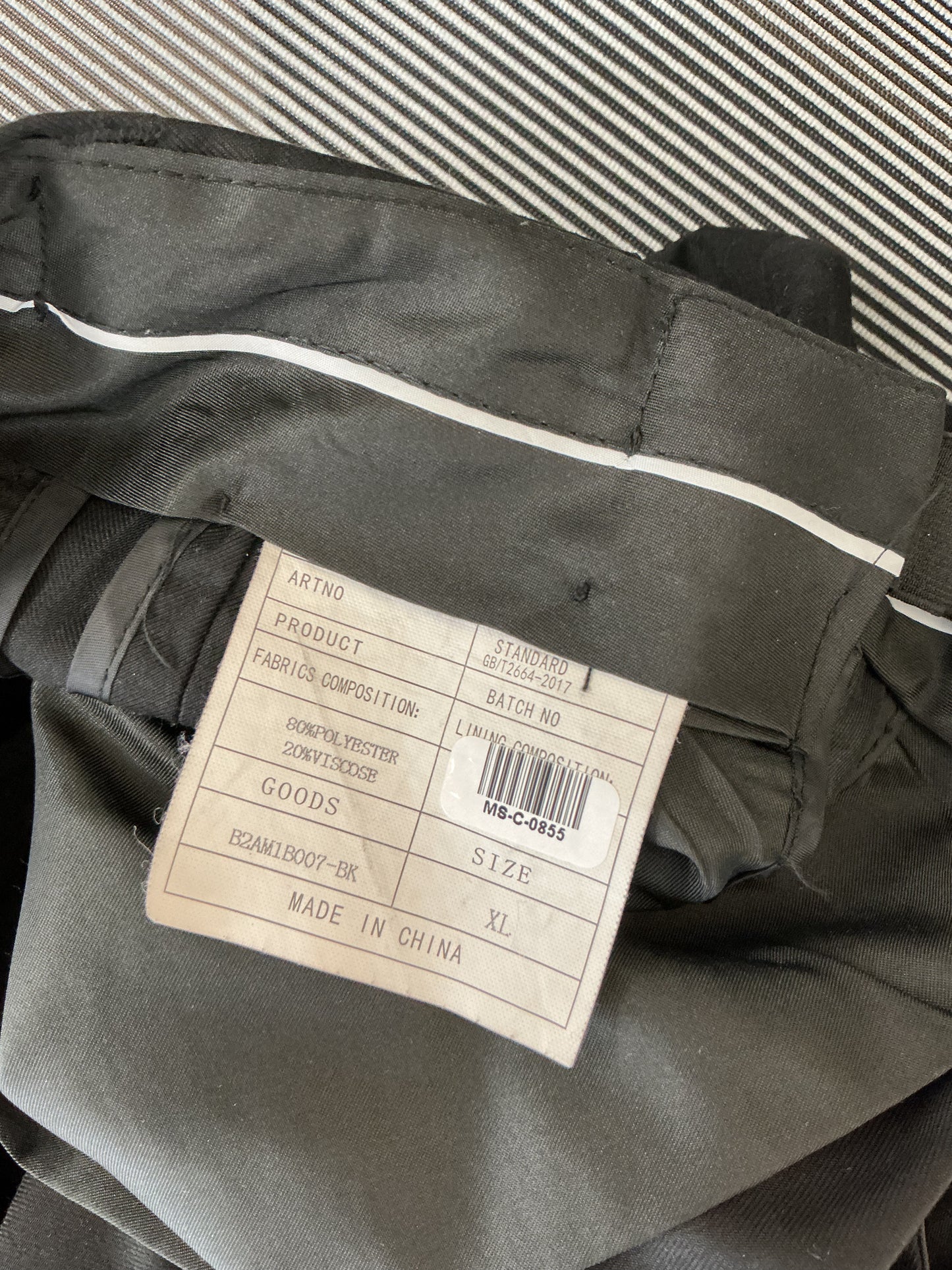 Black Suit Pants Size XL