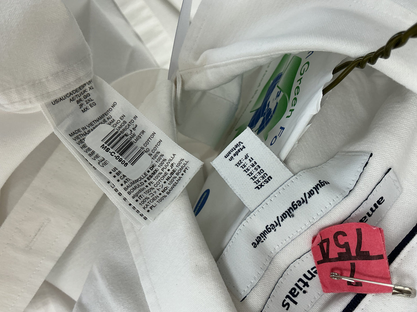 Amazon Essentials White Suit Shirt Size XL