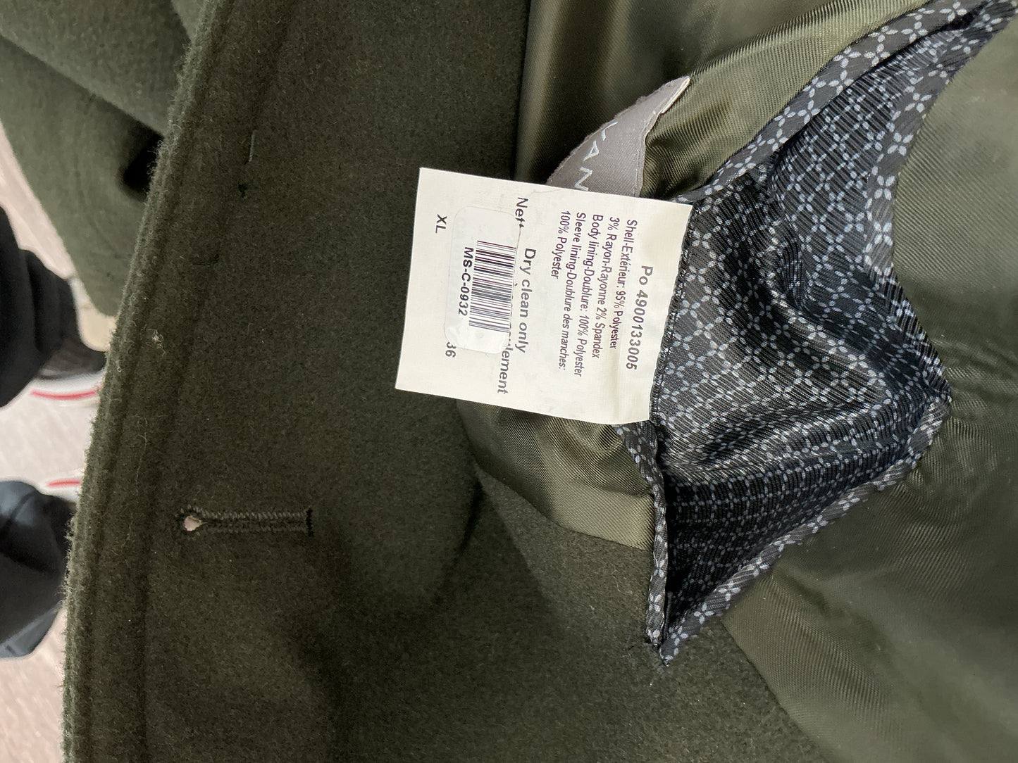 Green Jacket Size XL