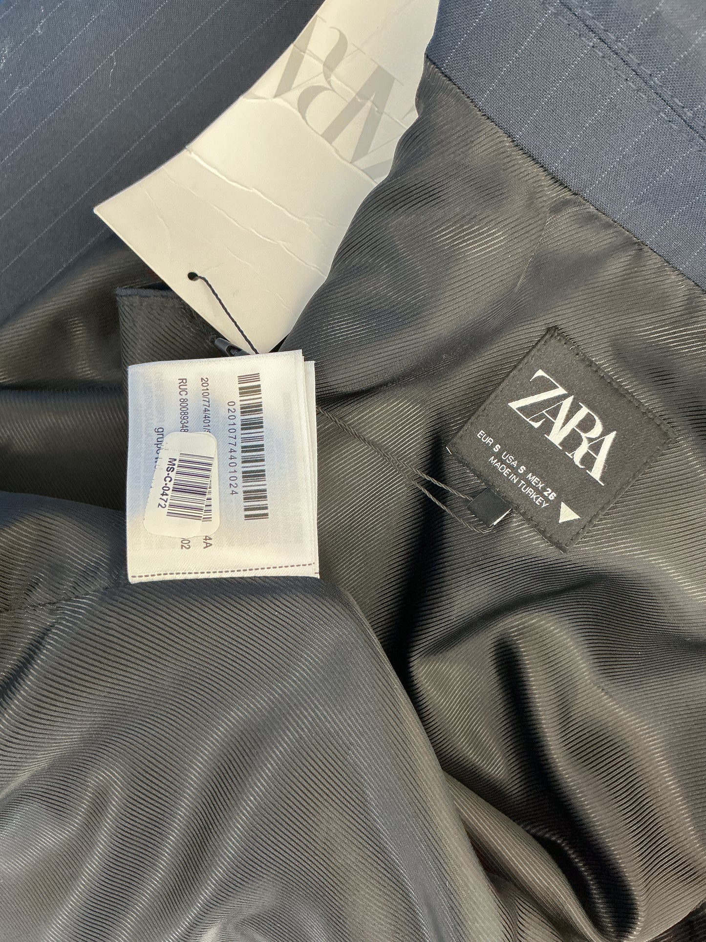 ZARA Navy Blue Button Up Vest Size S