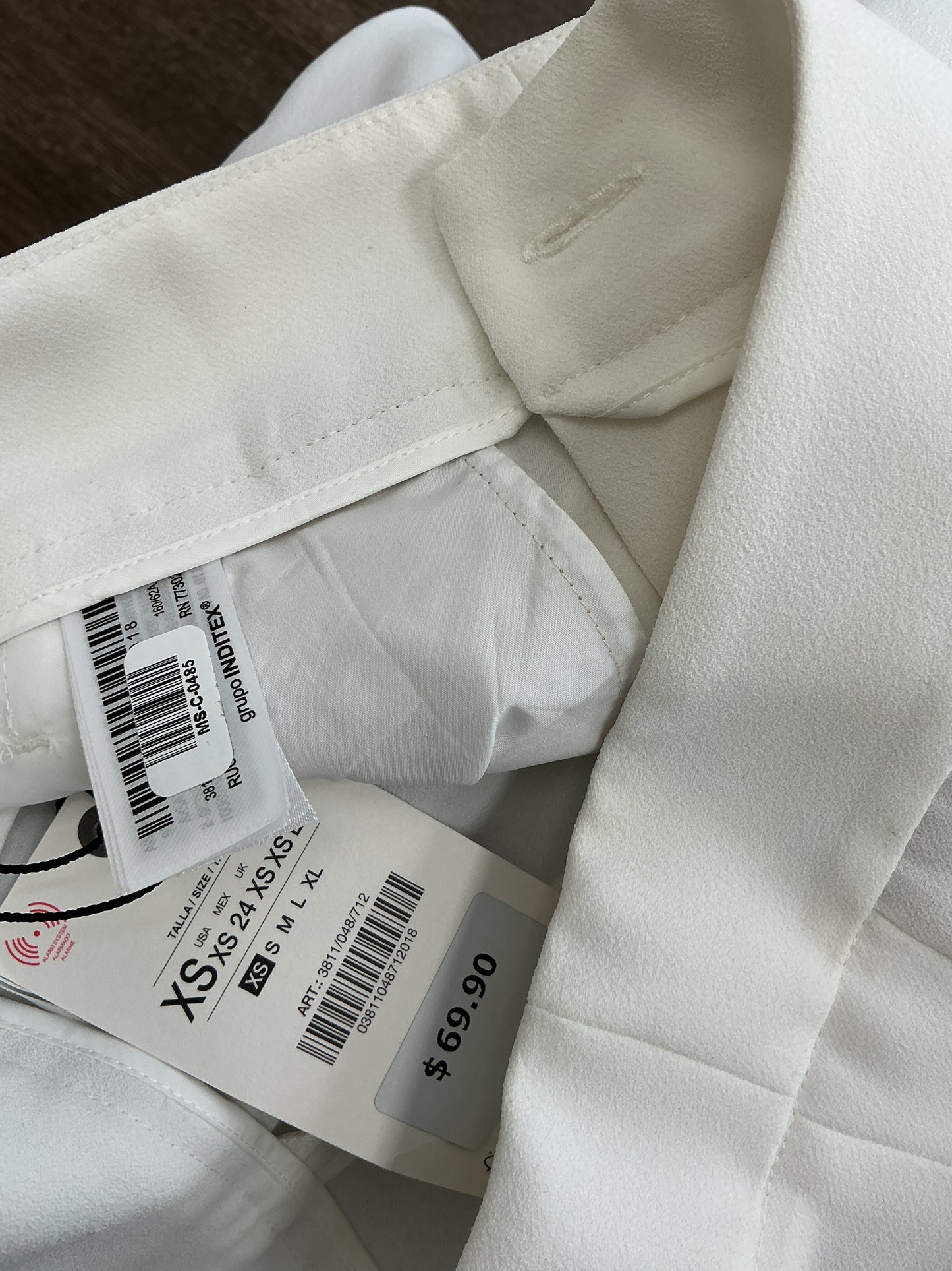 ZARA White Pants Size XS