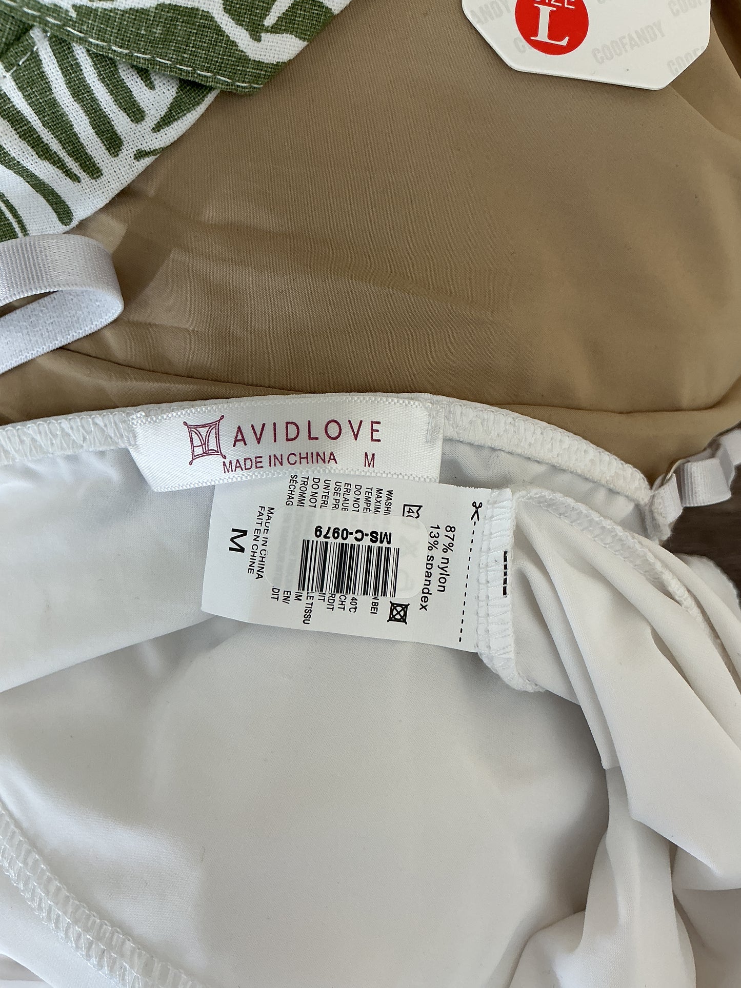 AVIDLOVE White Classic Full Slip Underdress with Delicate Lace Trim Size M