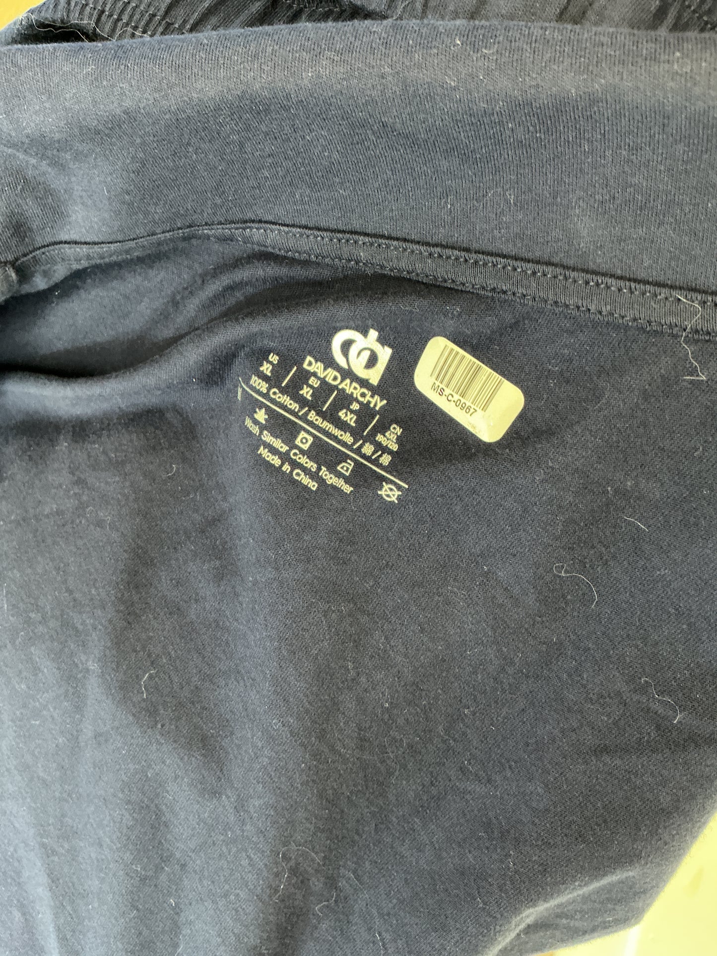 DAVID ARCHY Navy Blue Pajama Set Size XL