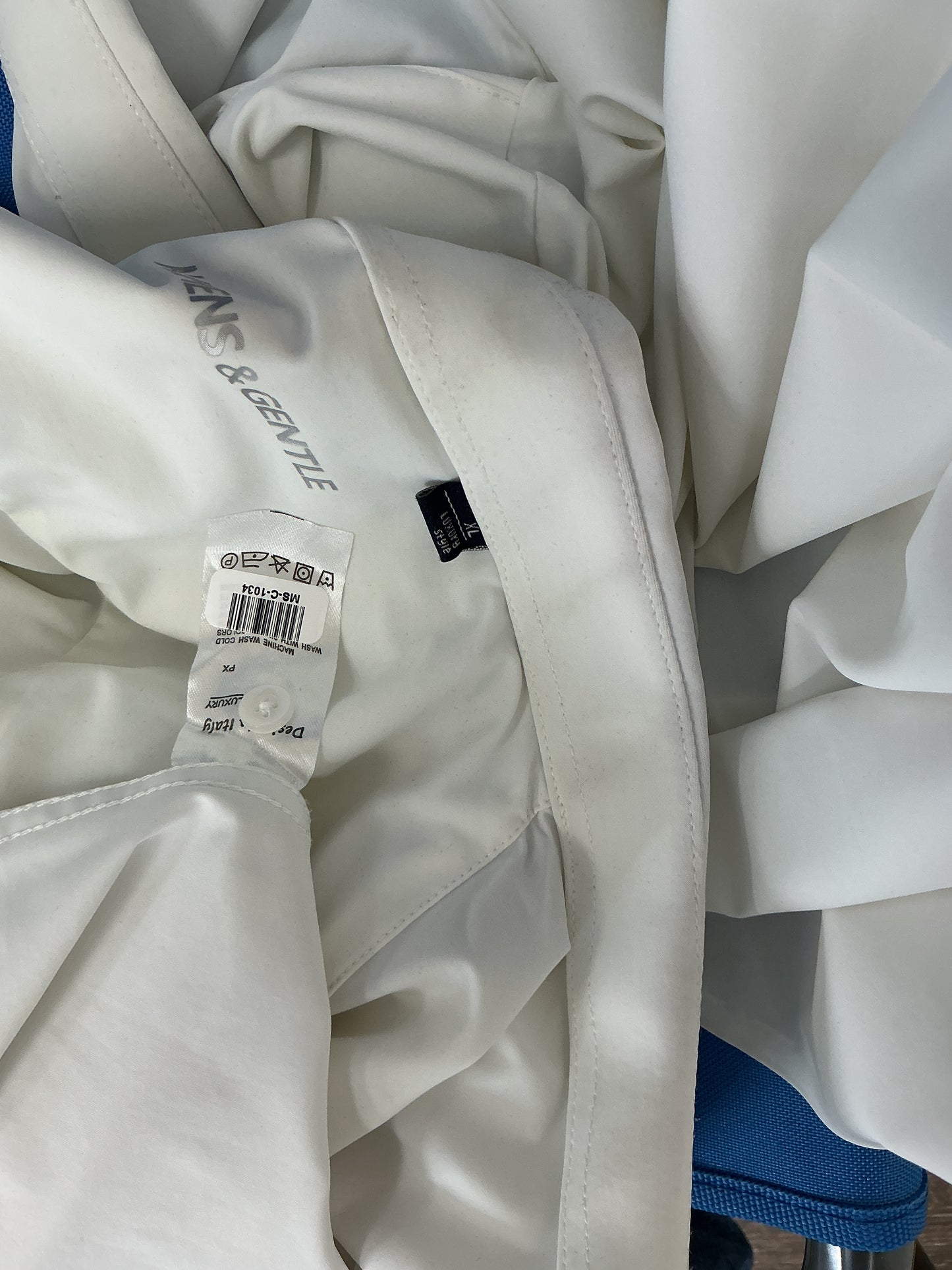 MENS & GENTLE White Suit Shirt Size XL