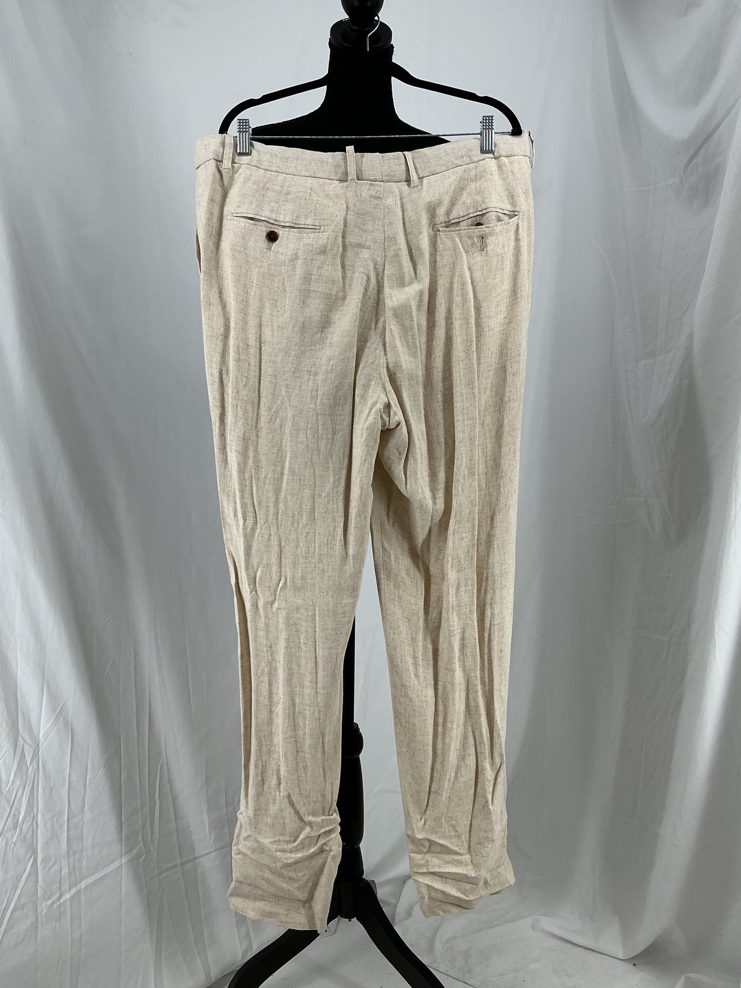 Men’s off-white Heavy Wool Suit Jacket And Pants size L