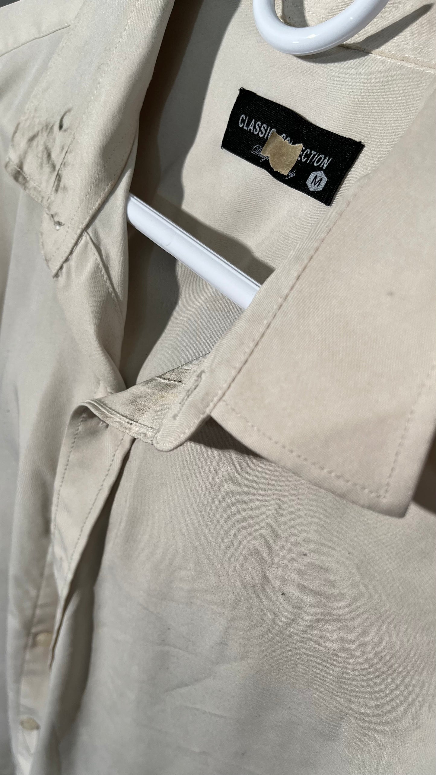 Men's Button Down Shirt Long Sleeve Business Casual Shirt, S-3XL Size M