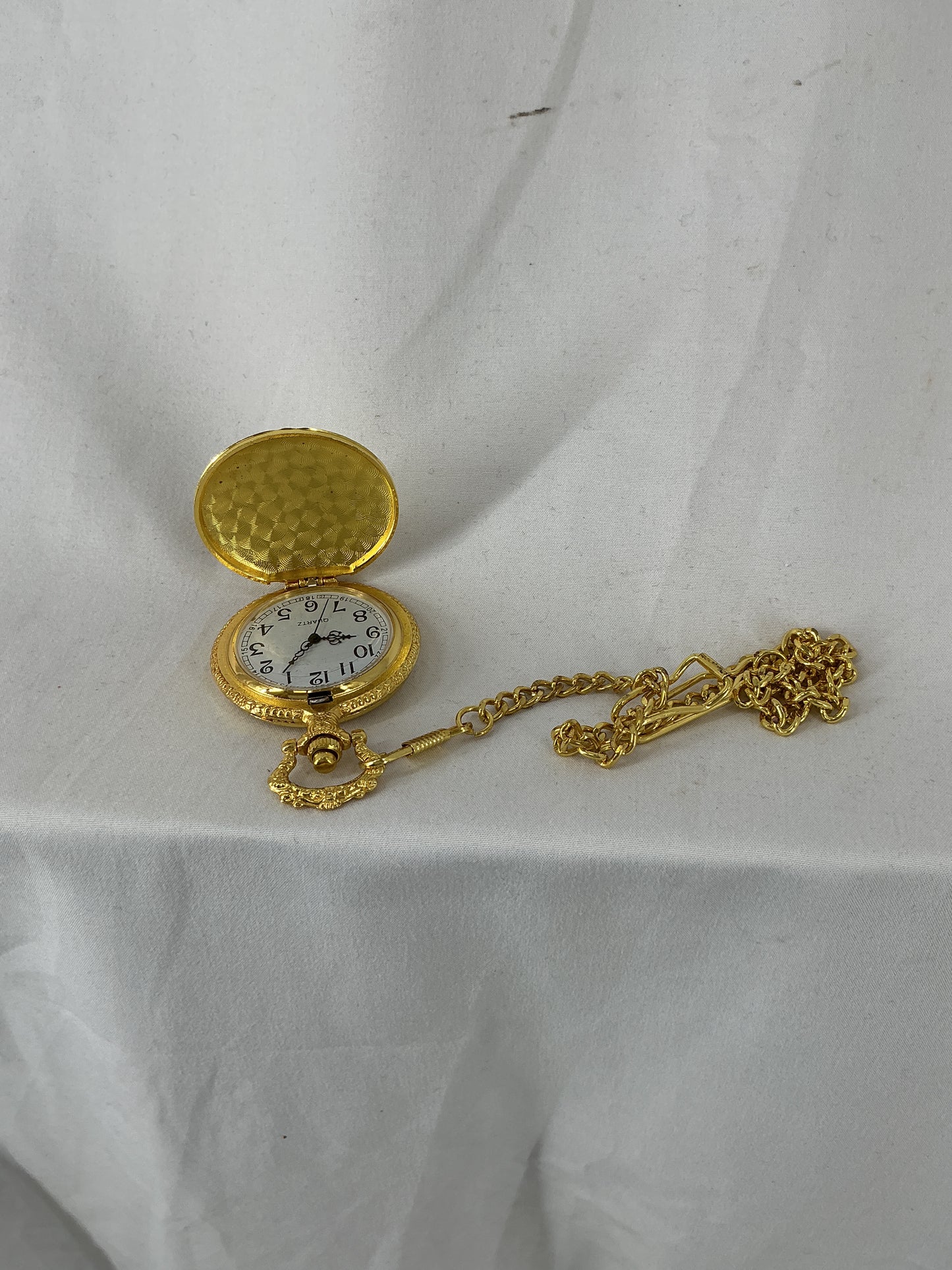 Vintage Gold Pocket Watch with Chain