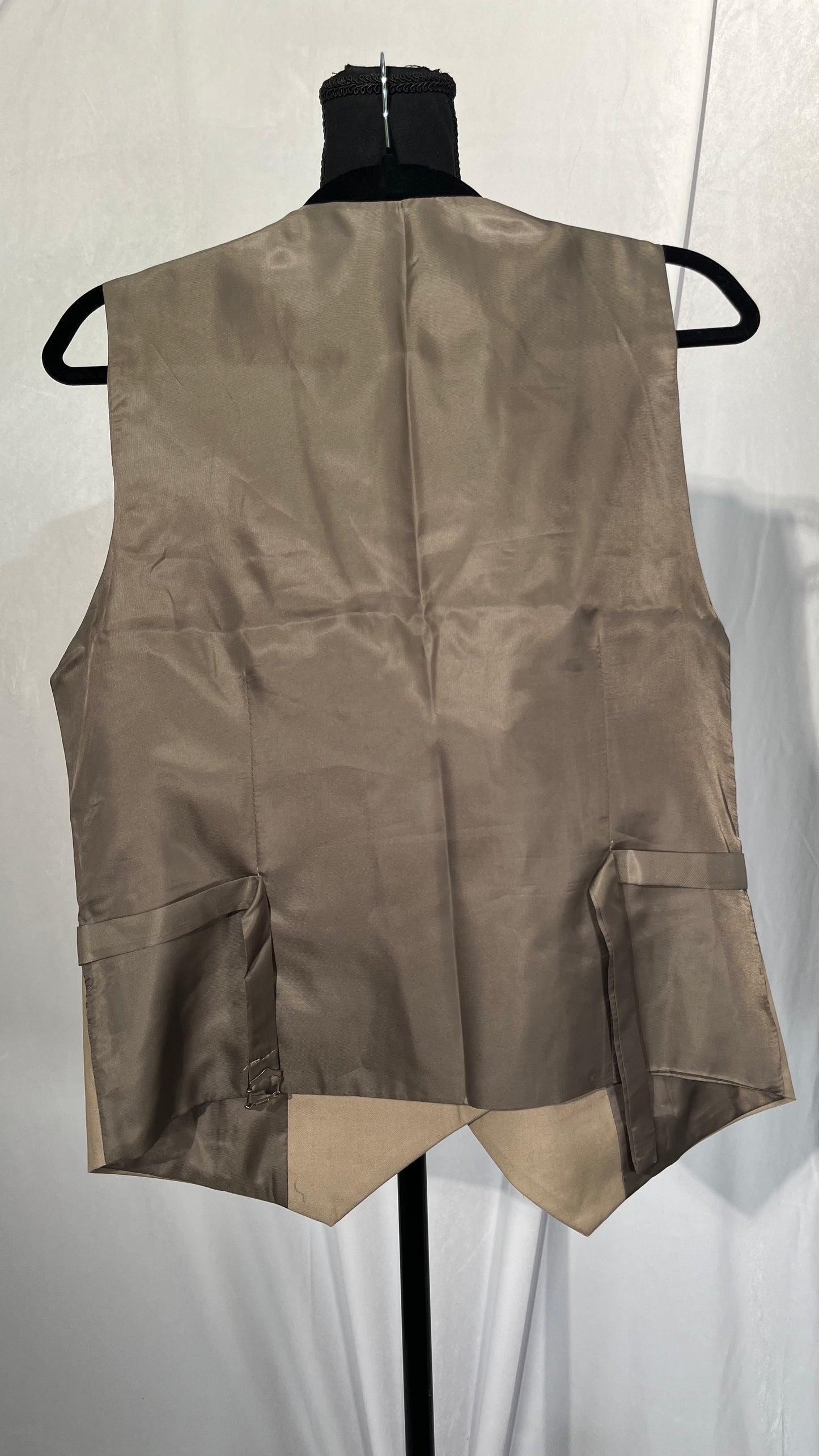 Mens Slim Fit Wasitcoat Fashion Double Breasted Peak Lapel Suit Vest for Wedding Prom (Color : Champagne Size No