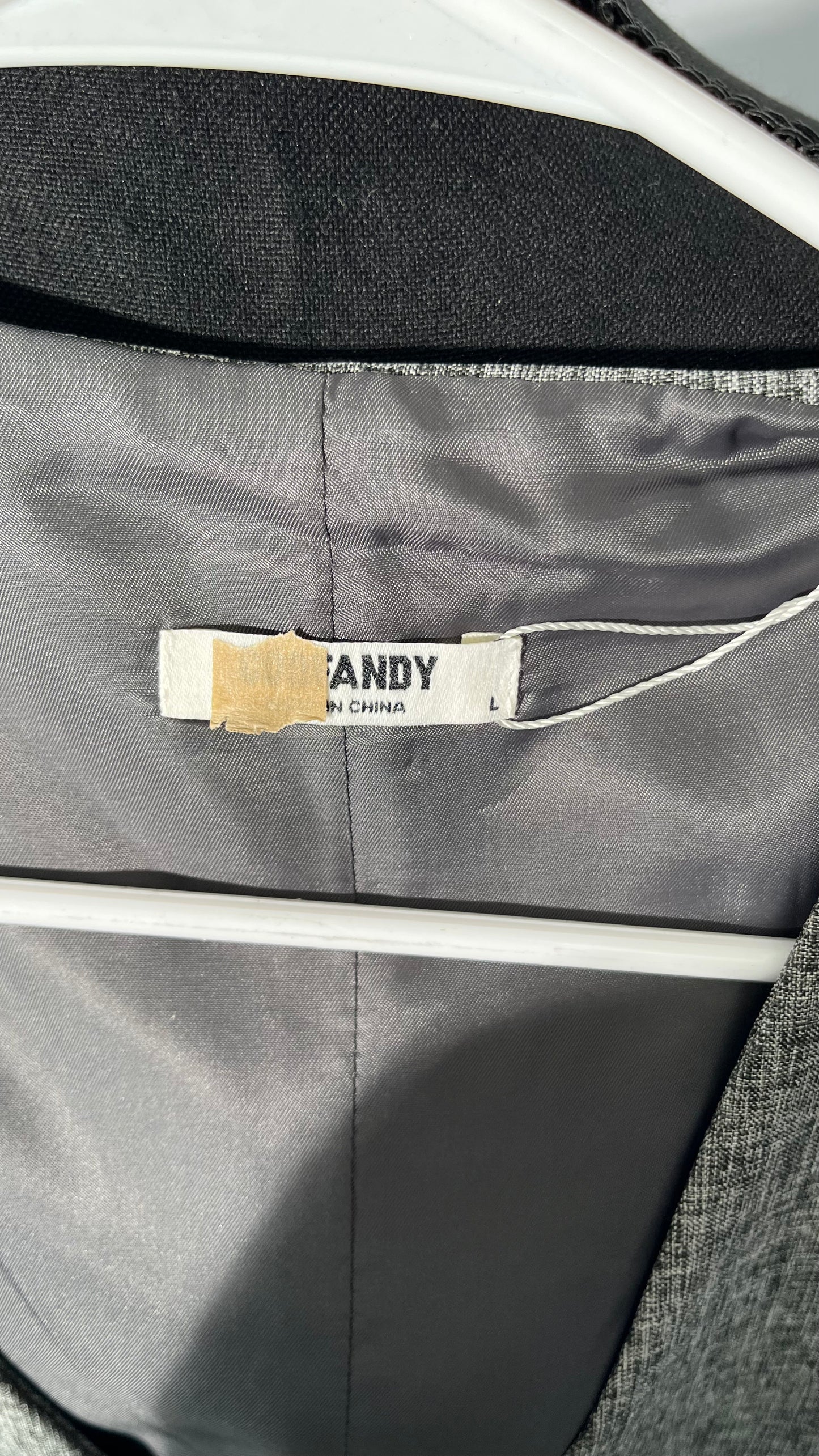 Adhdyuud Mens Suit Vest Wool Herringbone Tweed Business Waistcoat Slim Fit Vests For Groosmen Wedding Size L