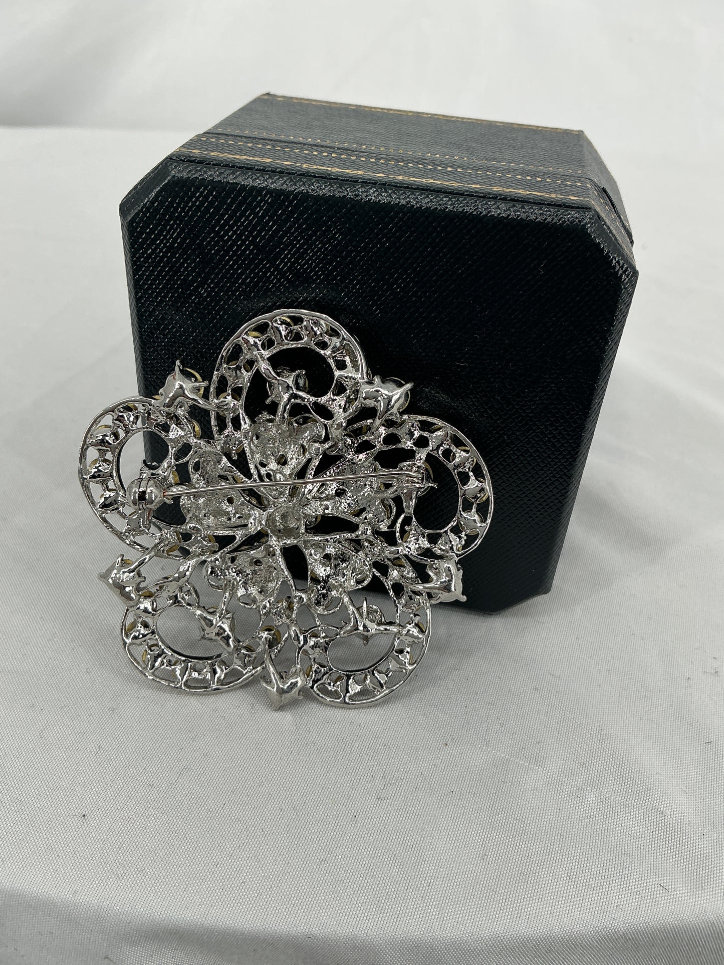 Imperial Rose Filigree Brooch