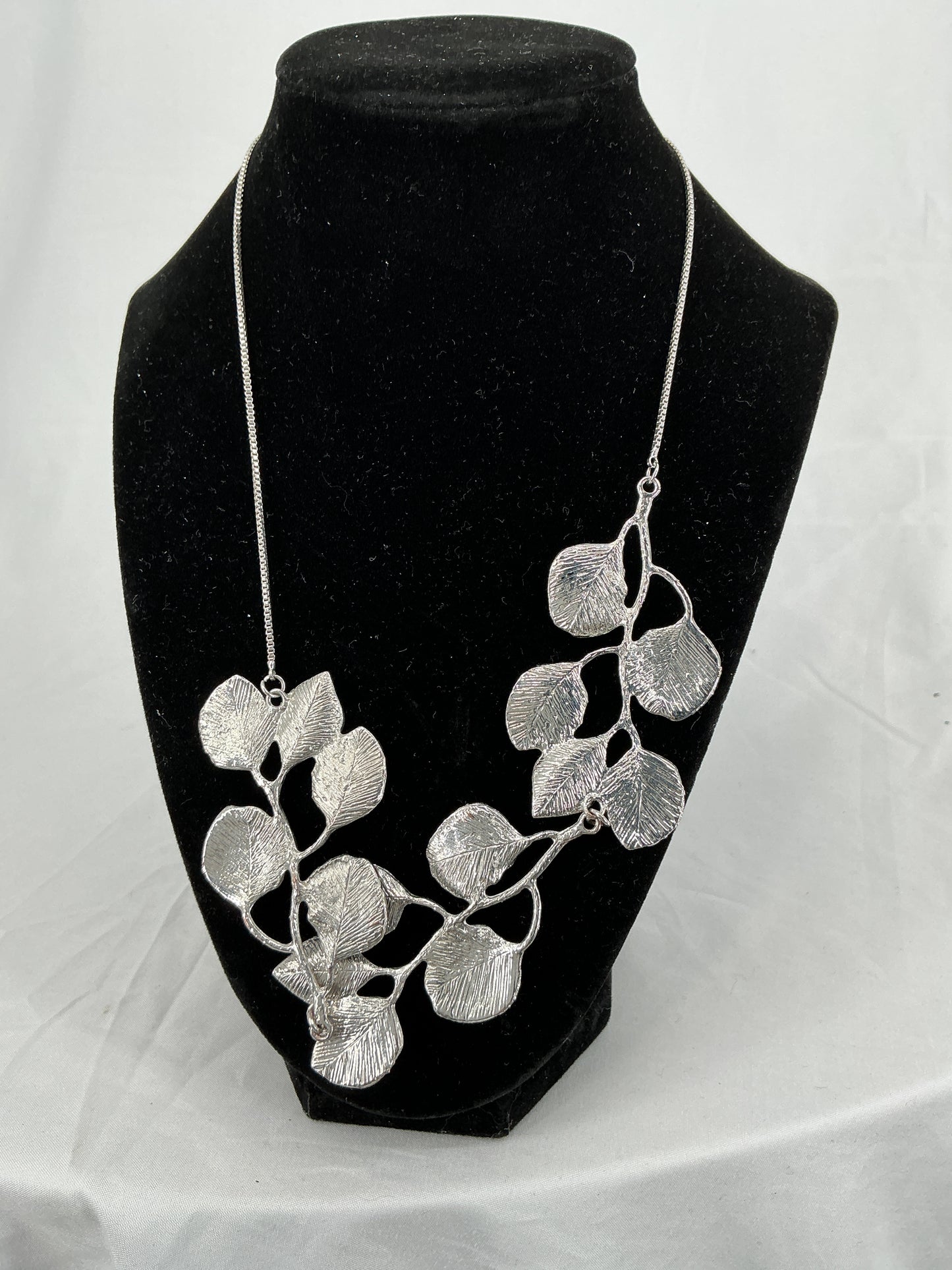 Silver Frost Willow Statement Necklace