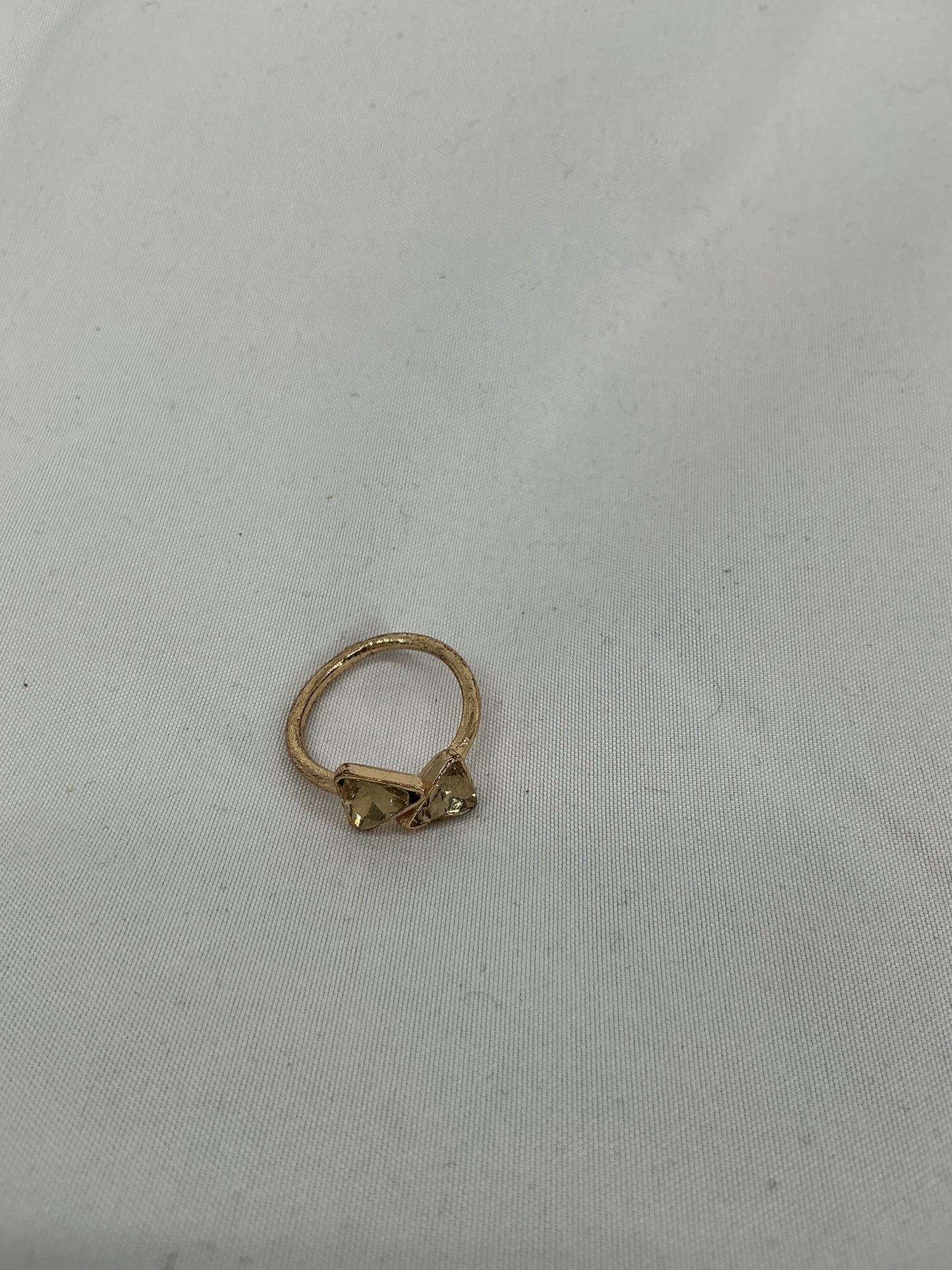 Golden Pyramid Duo Ring