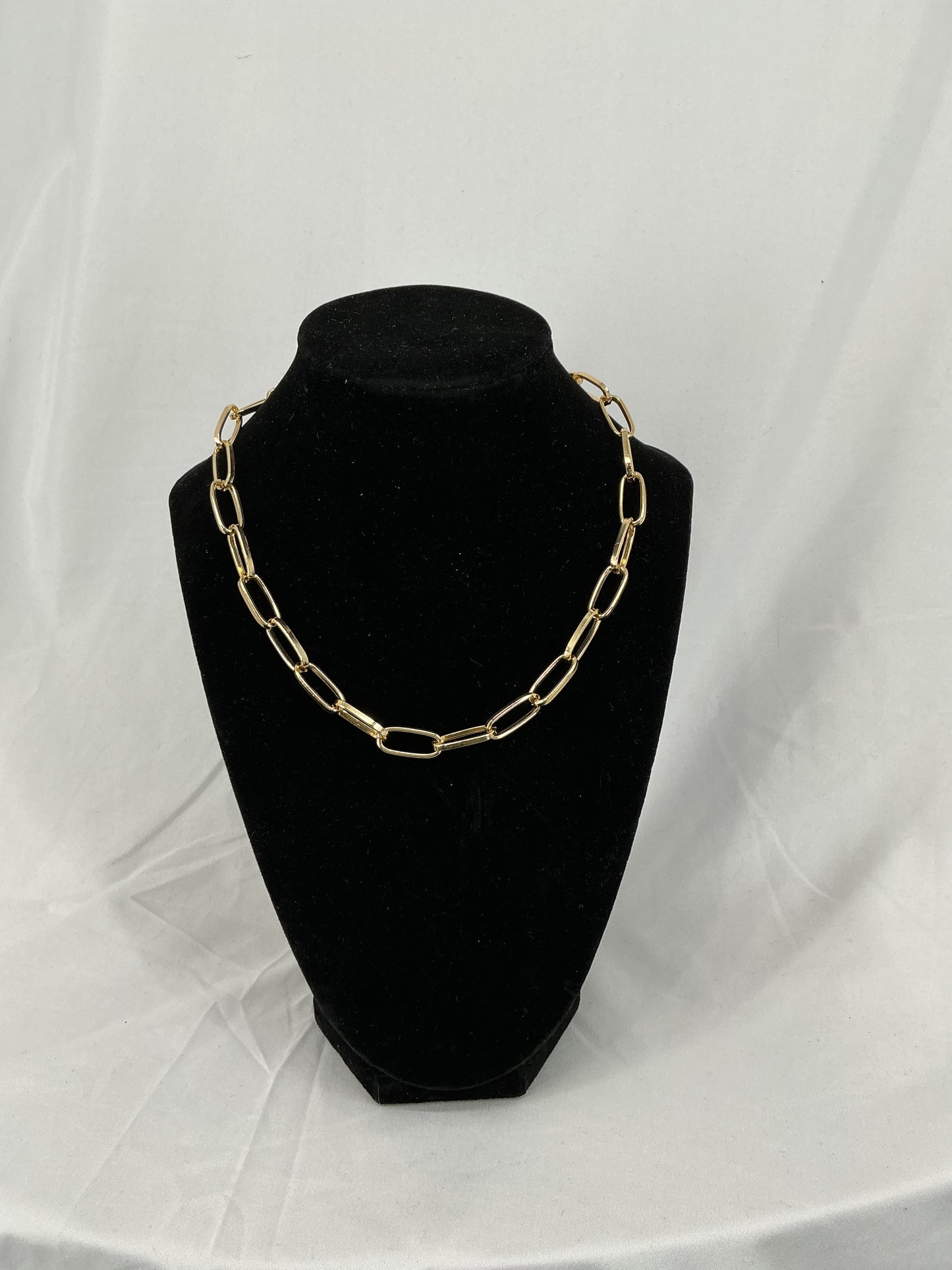 Gold paperclip chain/paperclip link chain
