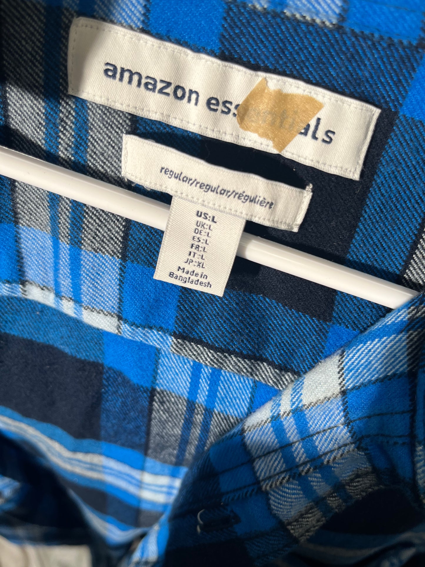 Mens & Boys Flannel Shirts Long Sleeve Cotton Regular Casual Plaid Button Down Shirt with Pockets Size L