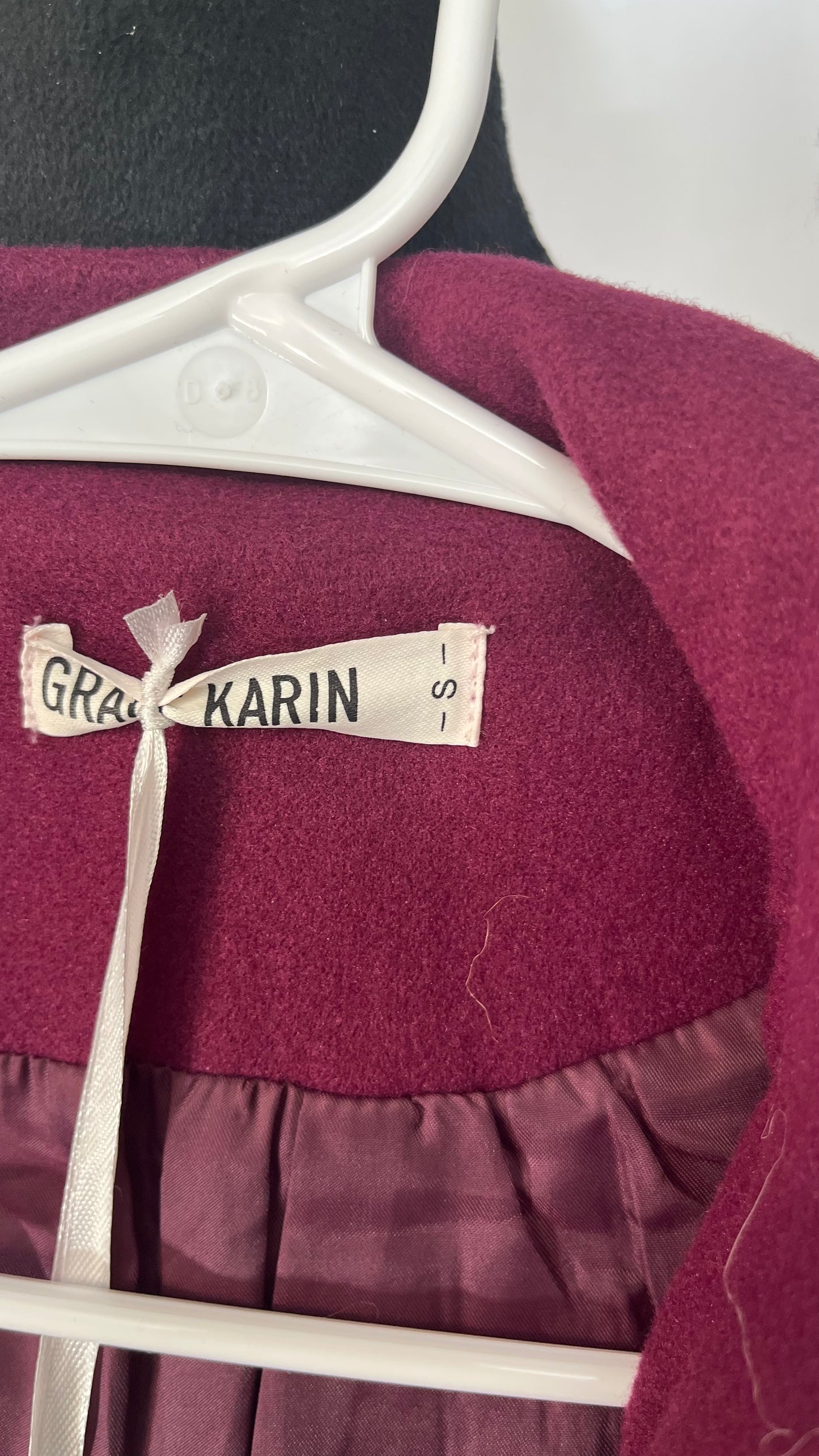 Women's Pea Coat Winter Wool Blend Trench Coat Stand Collar Casual Overcoat Double Breasted Woolen Peacoat Jacket Size S