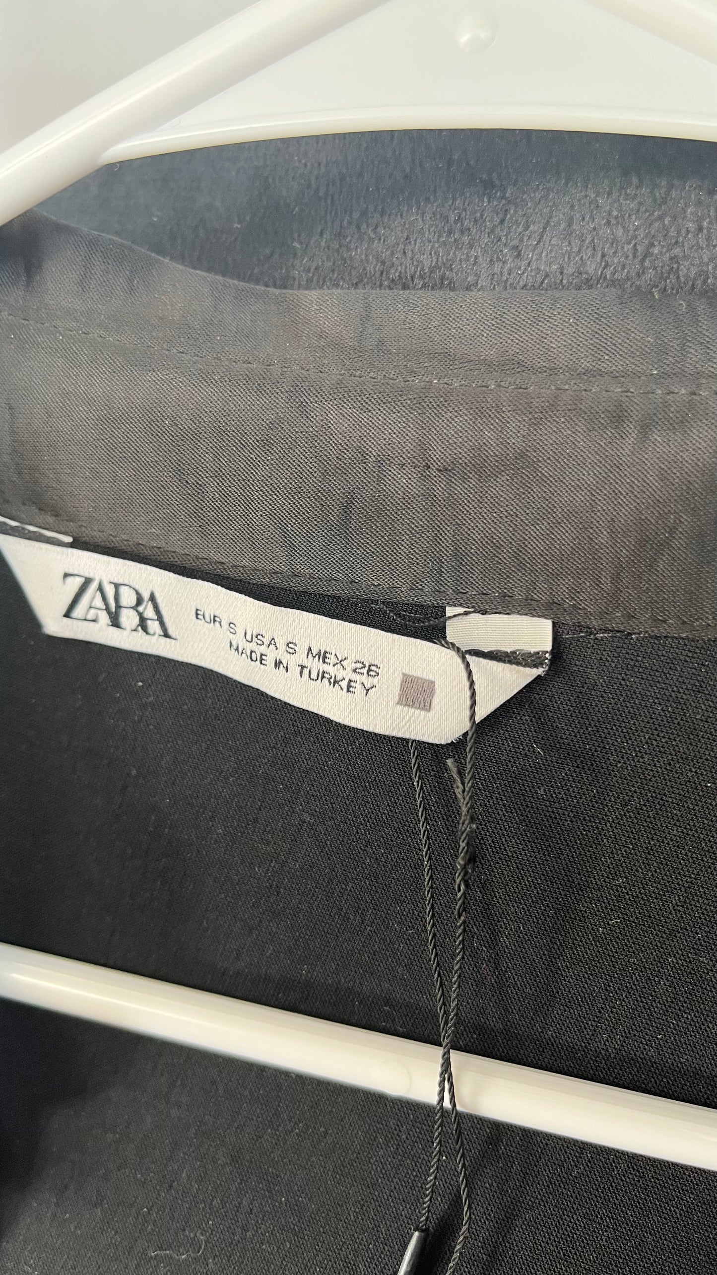 ZARA Short Black Top Shirt Size S