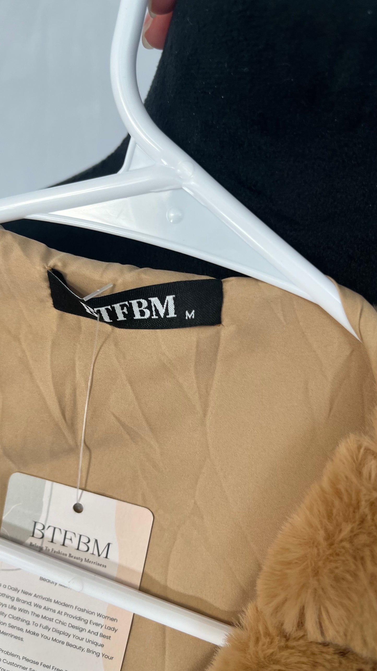 BTFBM Women’s Brown Genuine Suede Sherpa Shearling Faux Fur Lined Single Breasted Short Warm Thick Vintage Leather Jacket Size M