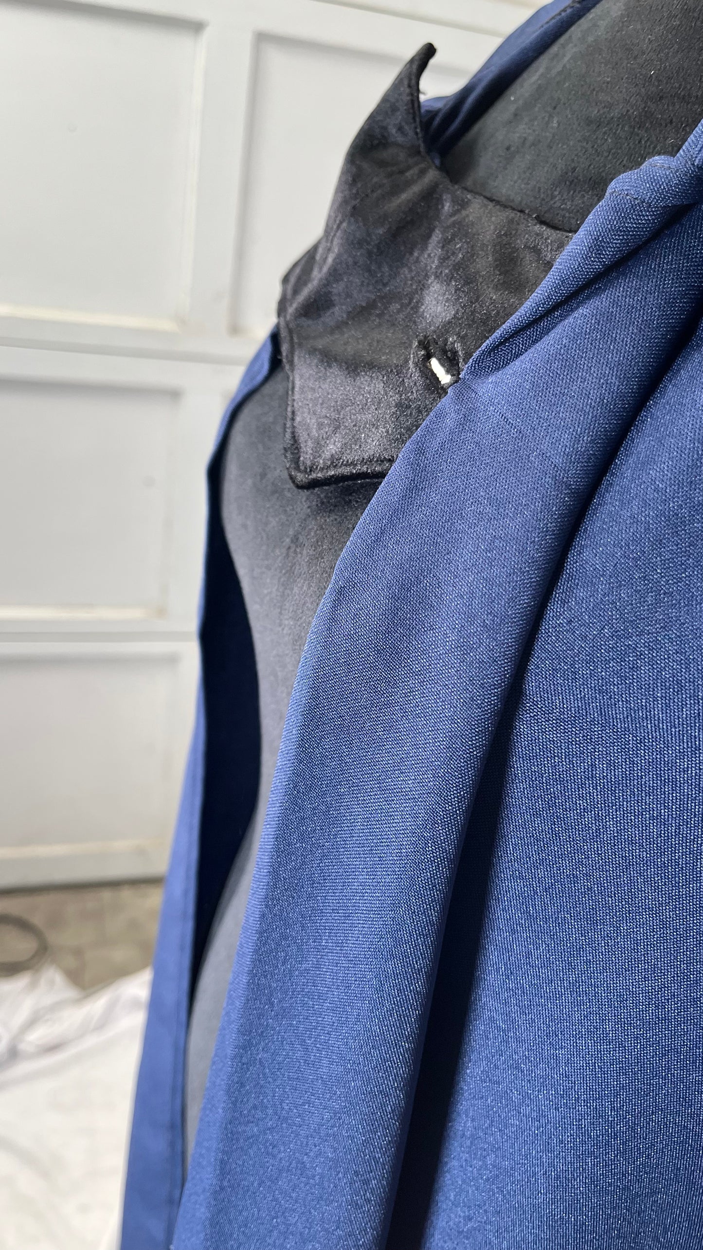 YUEMOL Wizard Cloak 4 Colors Men Cloak Hooded Medieval Monk Costume, Windproof Coat Gothic Wizard Cape Halloween Death Mantles(Blue,X-Large) Size No