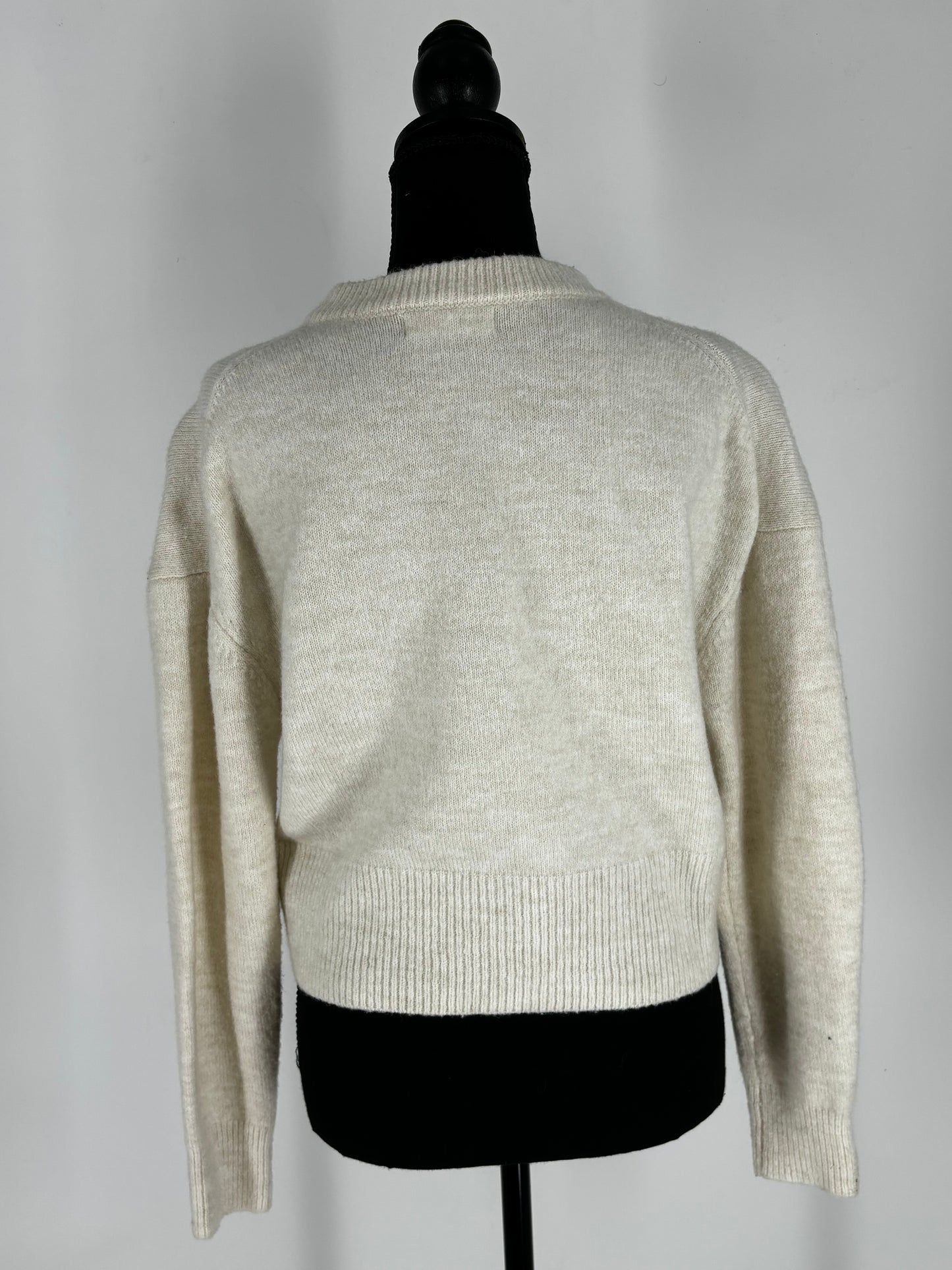 Women's White Button-Up Cardigan Sweater – Size S